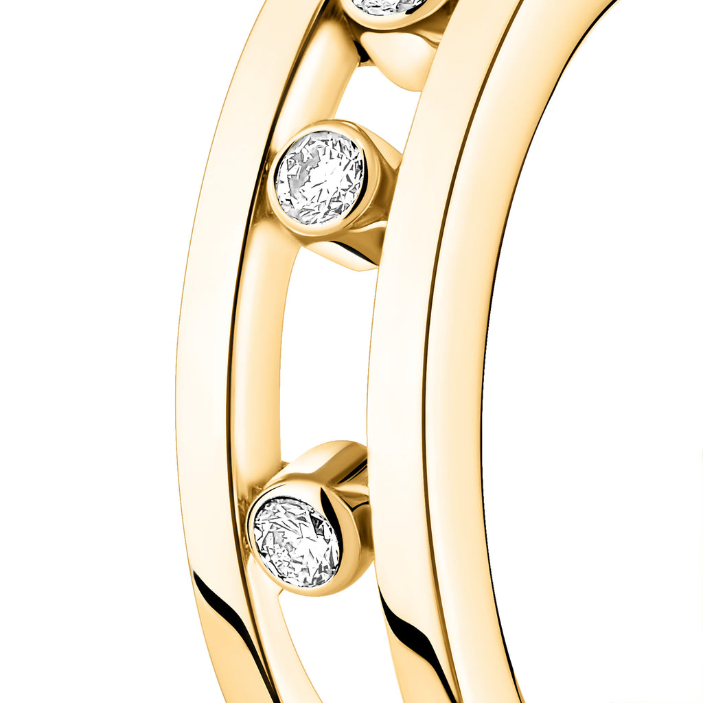 Messika Move Classique Hoop Ohrringe (04407-YG) aus Gelbgold mit Diamant