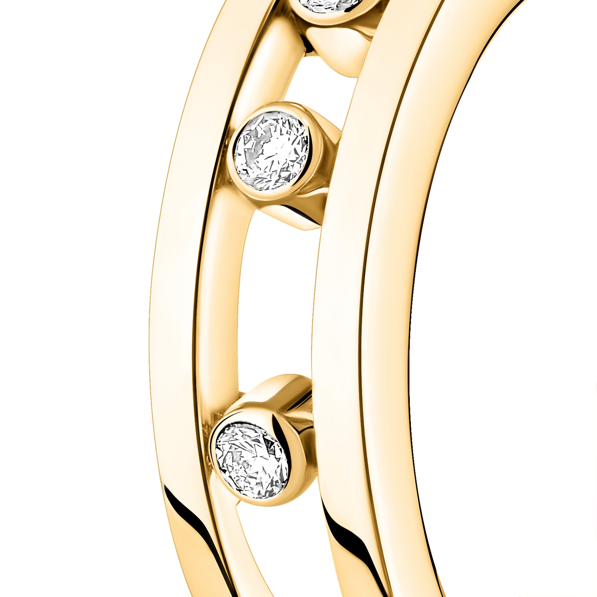 Messika Move Classique Hoop Ohrringe (04407-YG) aus Gelbgold mit Diamant