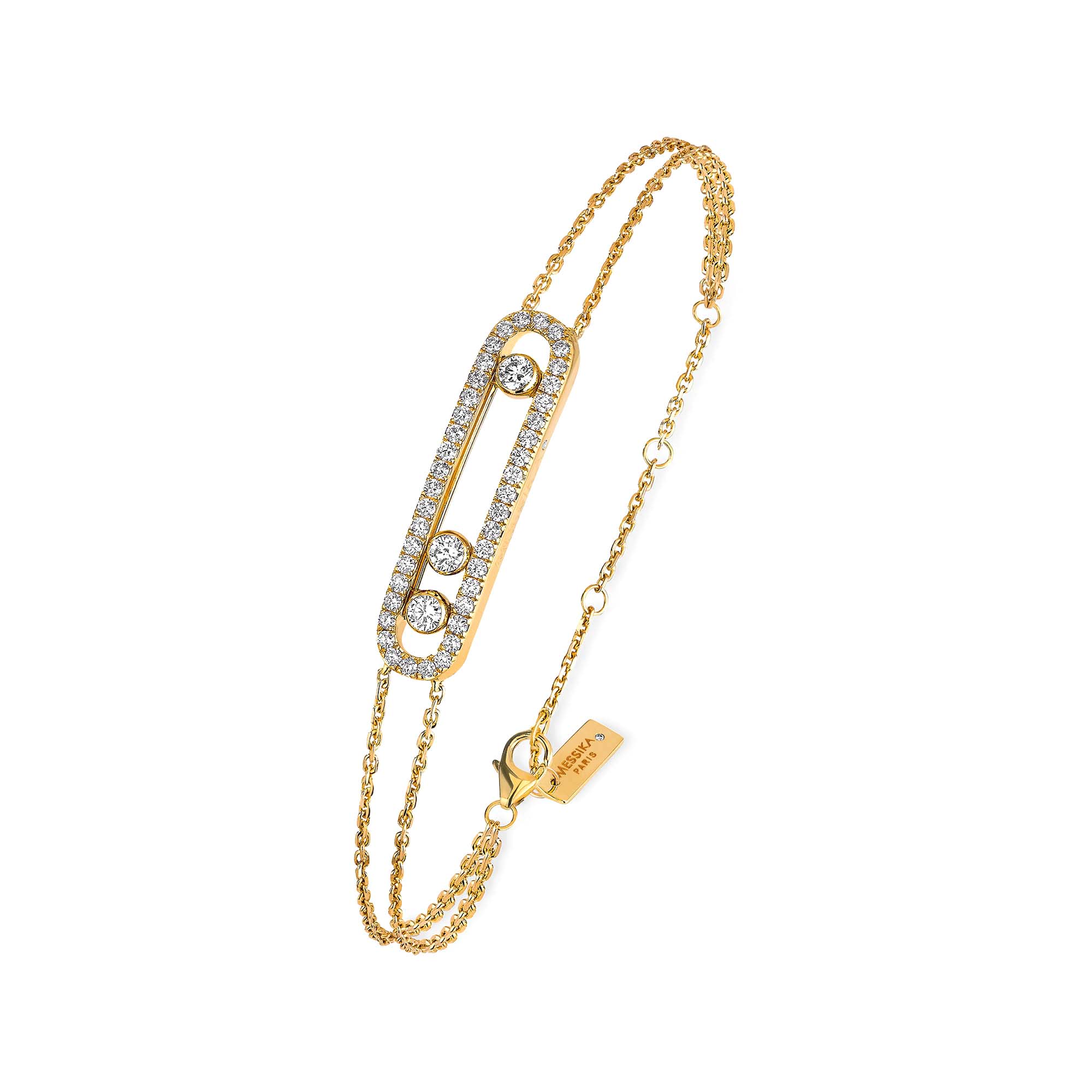 Messika Move Classique Pavé Armband (03995-YG) aus Gelbgold mit Diamant