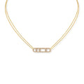 Messika Move Classique Pavé Halskette (03994-YG) aus Gelbgold mit Diamant