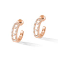 Messika Move Classique Pavé Hoop Creolen (04993-PG) aus Roségold mit Diamant