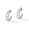 Messika Move Classique Pavé Hoop Creolen (04993-WG) aus Weißgold mit Diamant