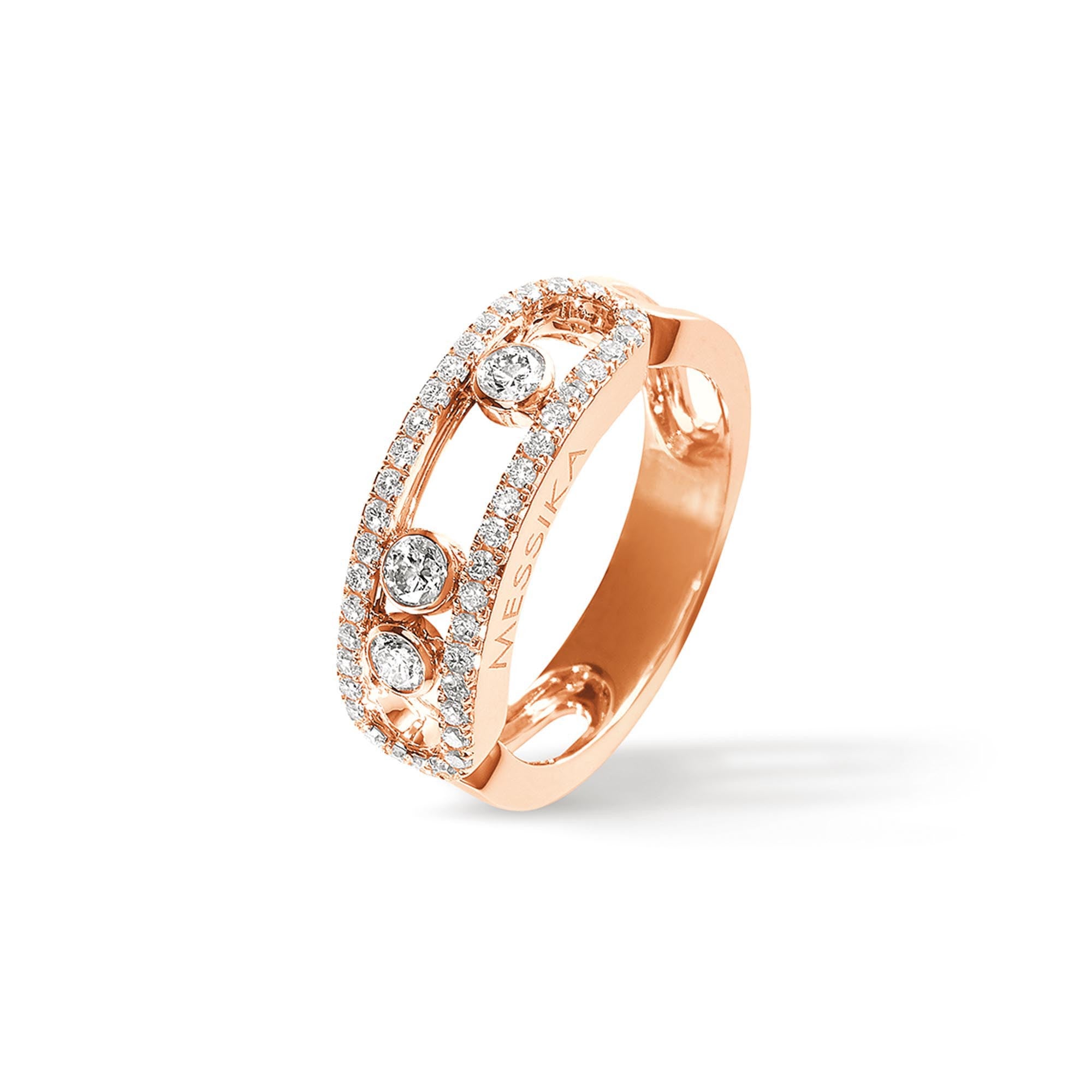 Messika Move Classique Pavé Ring (04000-PG) aus Roségold mit Diamant