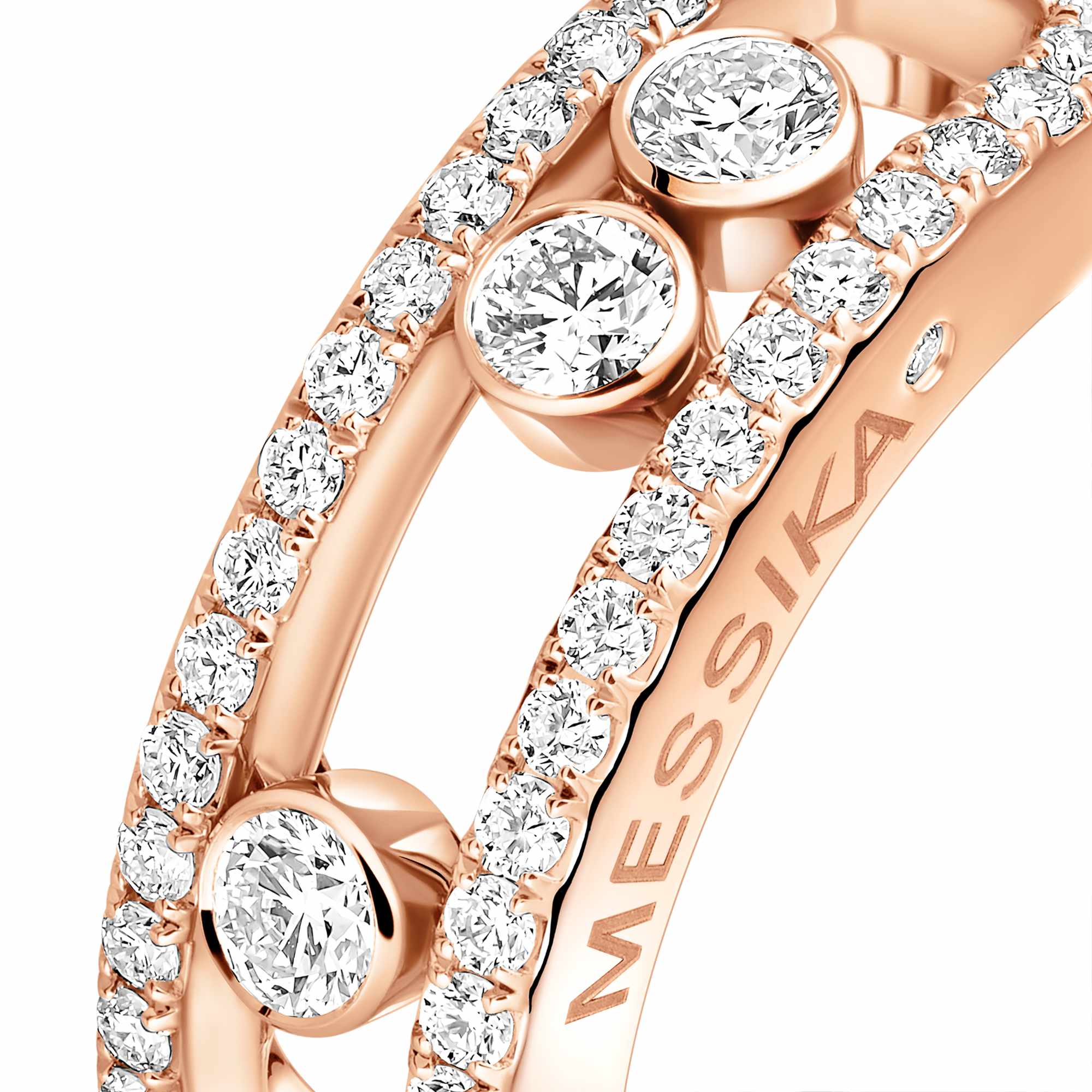 Messika Move Classique Pavé Ring (04000-PG) aus Roségold mit Diamant