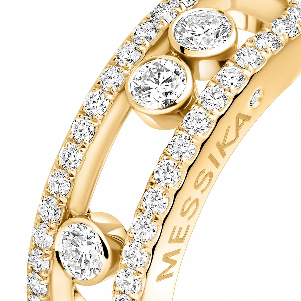 Messika Move Classique Pavé Ring (04000-YG) aus Gelbgold mit Diamant
