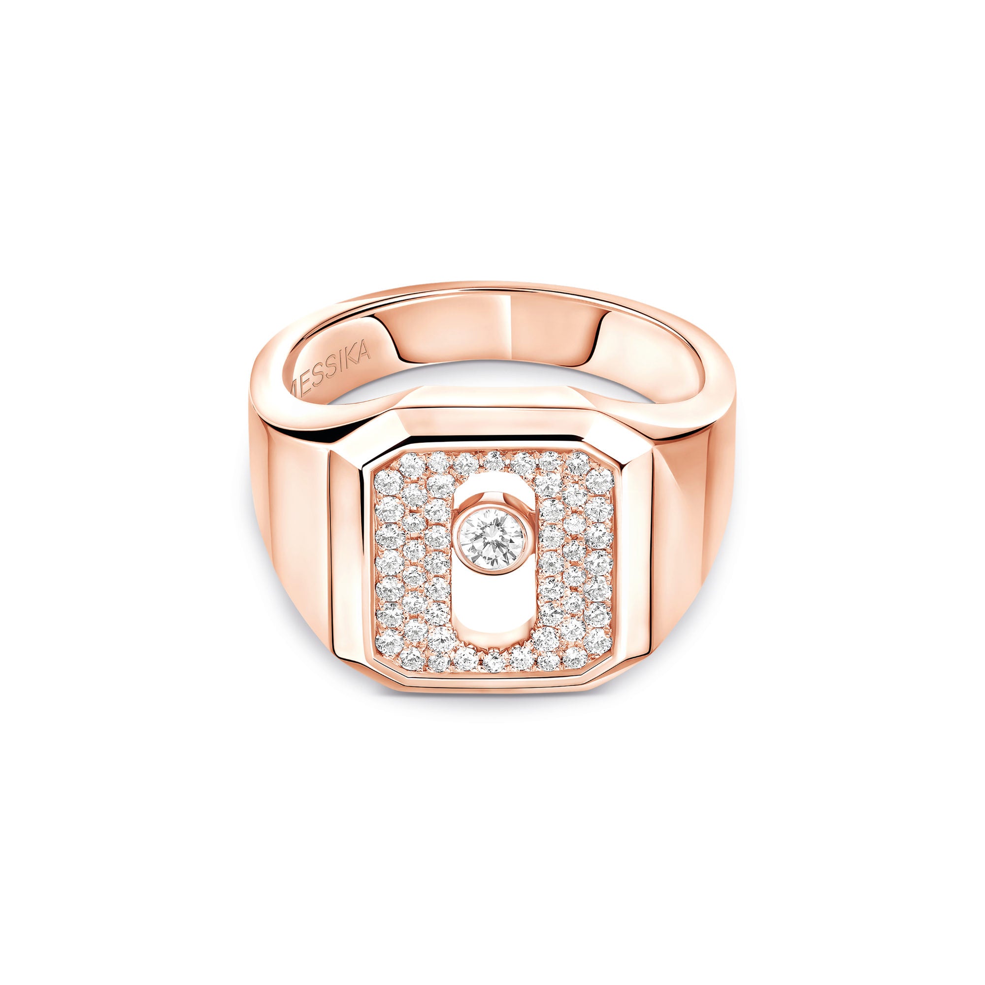 Messika Move Joaillerie Siegelring (13654-PG) aus Roségold mit Diamant