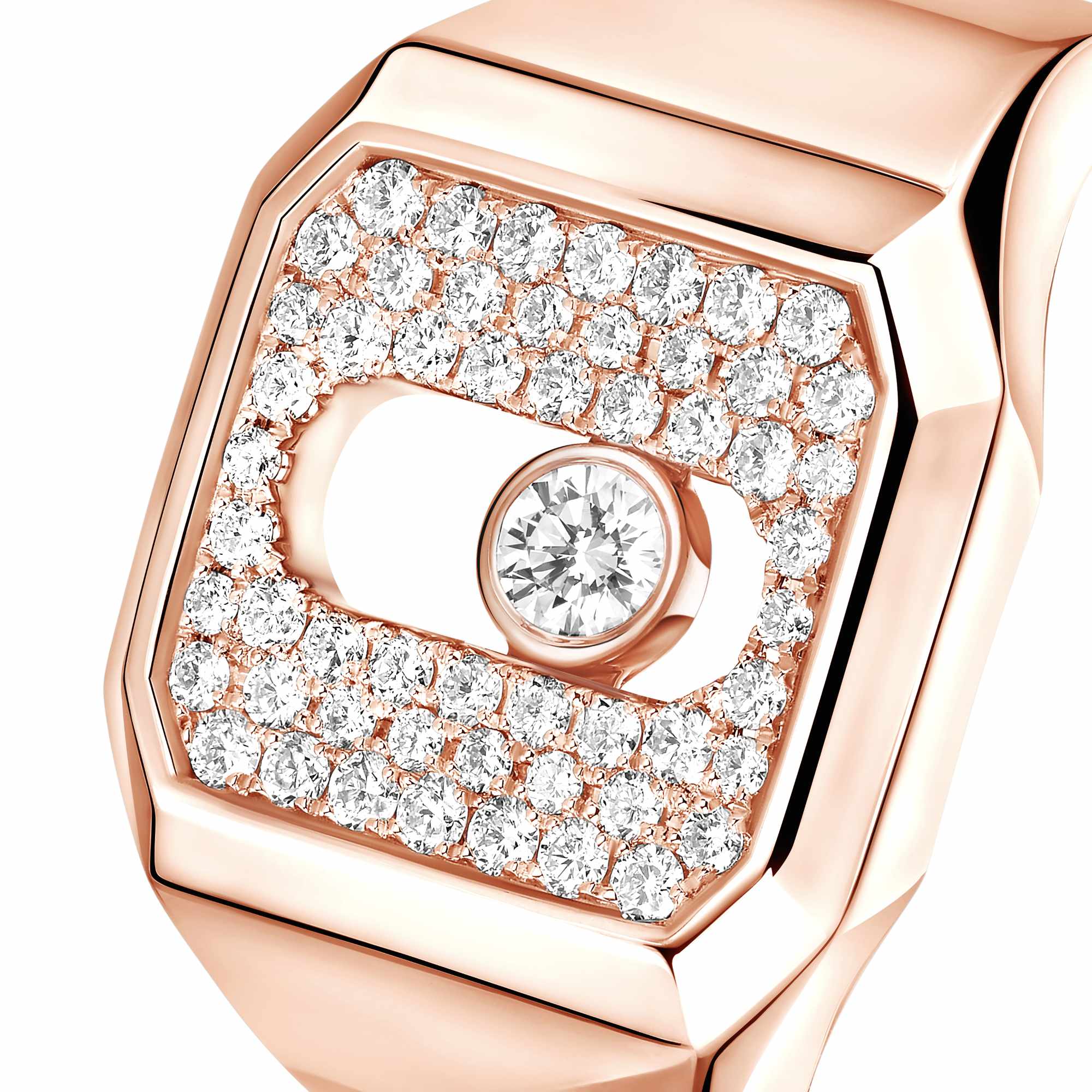 Messika Move Joaillerie Siegelring (13654-PG) aus Roségold mit Diamant