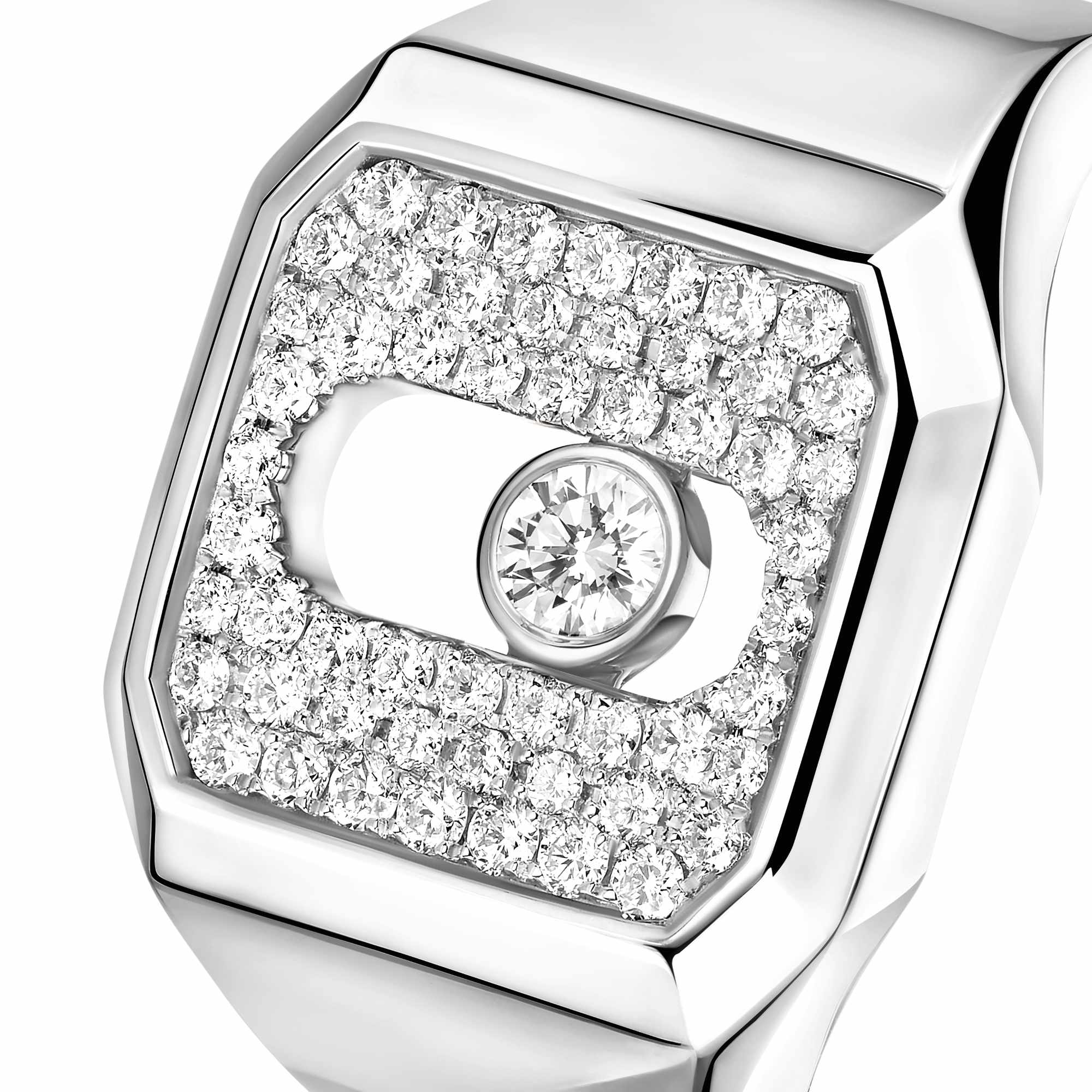 Messika Move Joaillerie Siegelring (13654-WG) aus Weißgold mit Diamant