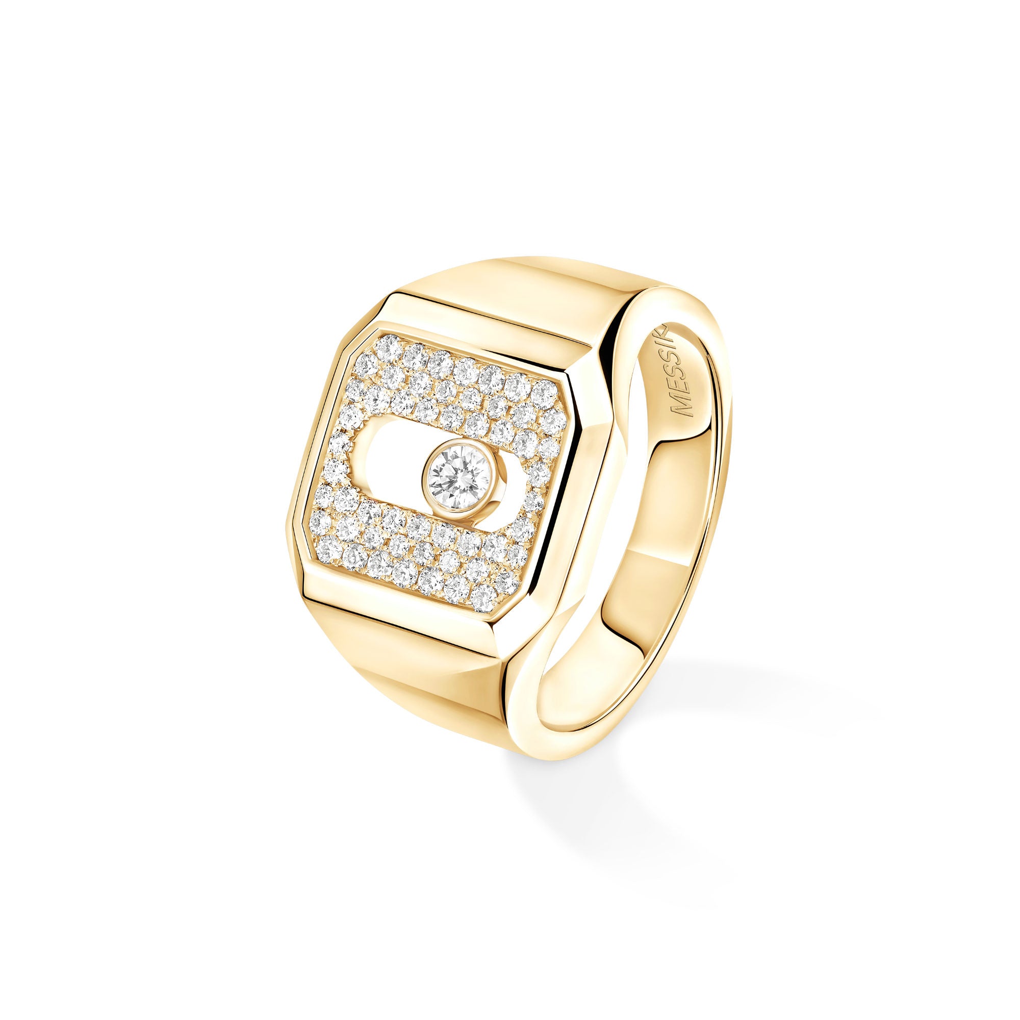 Messika Move Joaillerie Siegelring (13654-YG) aus Gelbgold mit Diamant