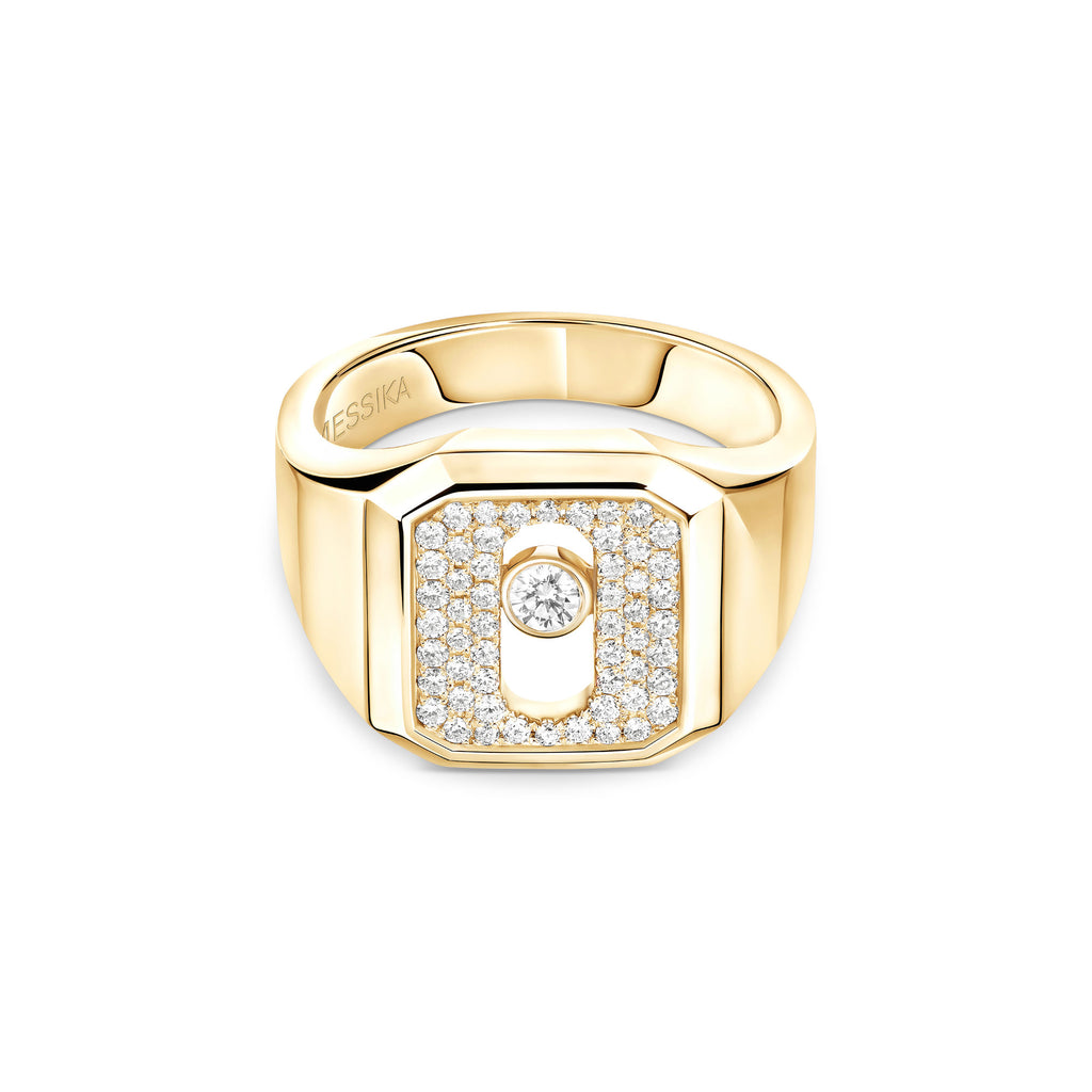 Messika Move Joaillerie Siegelring (13654-YG) aus Gelbgold mit Diamant