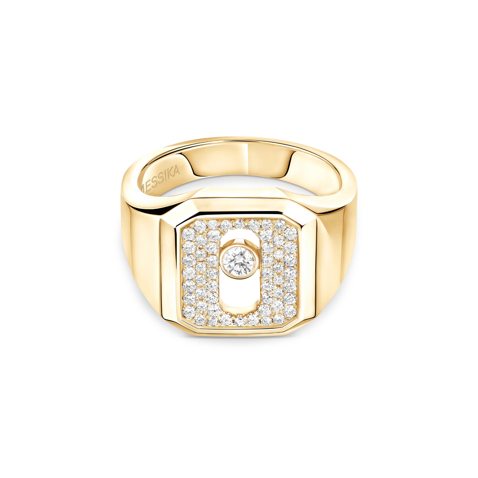 Messika Move Joaillerie Siegelring (13654-YG) aus Gelbgold mit Diamant
