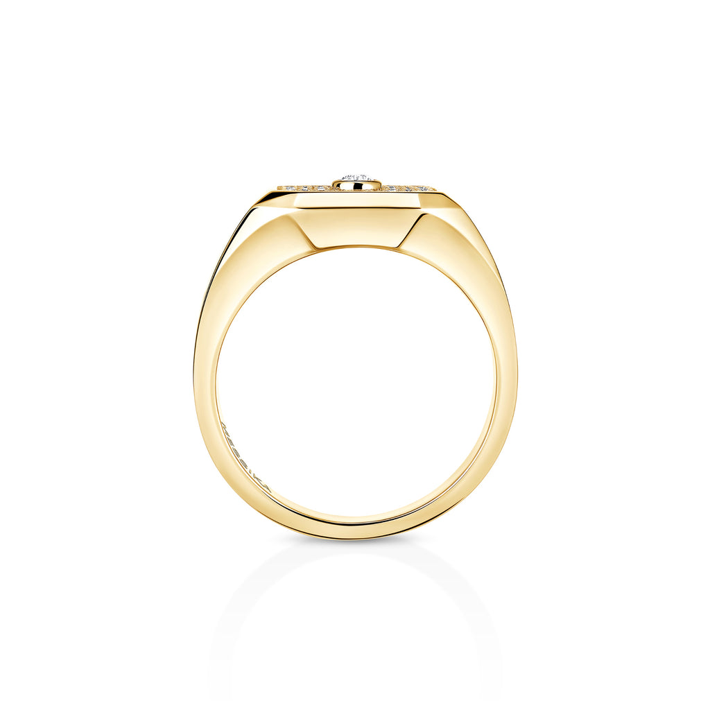 Messika Move Joaillerie Siegelring (13654-YG) aus Gelbgold mit Diamant