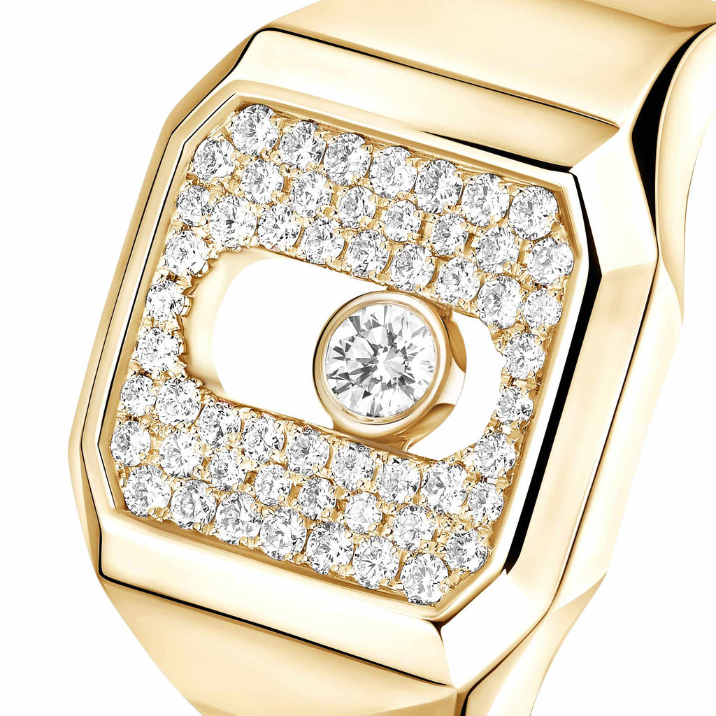 Messika Move Joaillerie Siegelring (13654-YG) aus Gelbgold mit Diamant