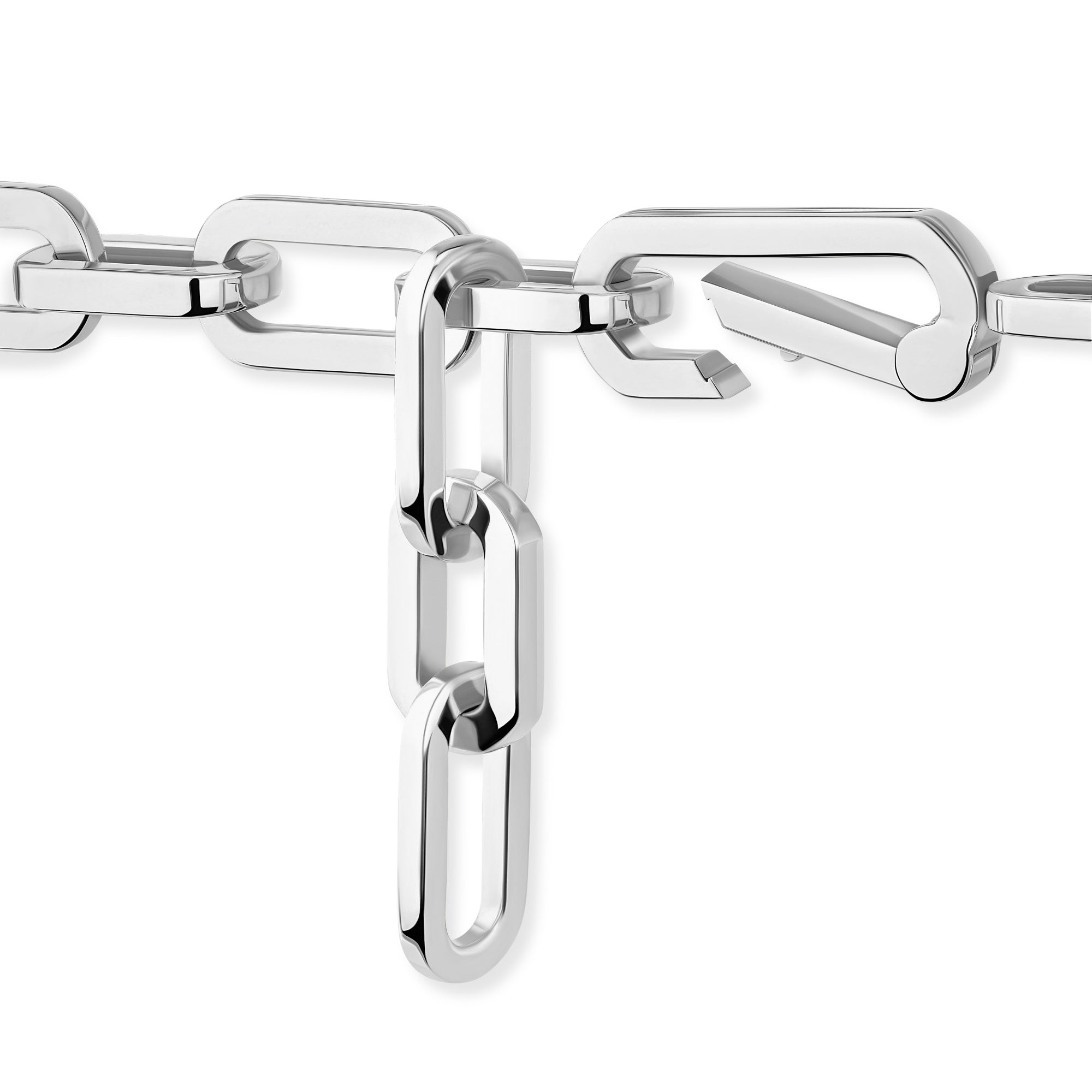 Messika Move Link 3 Rows Halskette (14437-WG) aus Weißgold mit Diamant