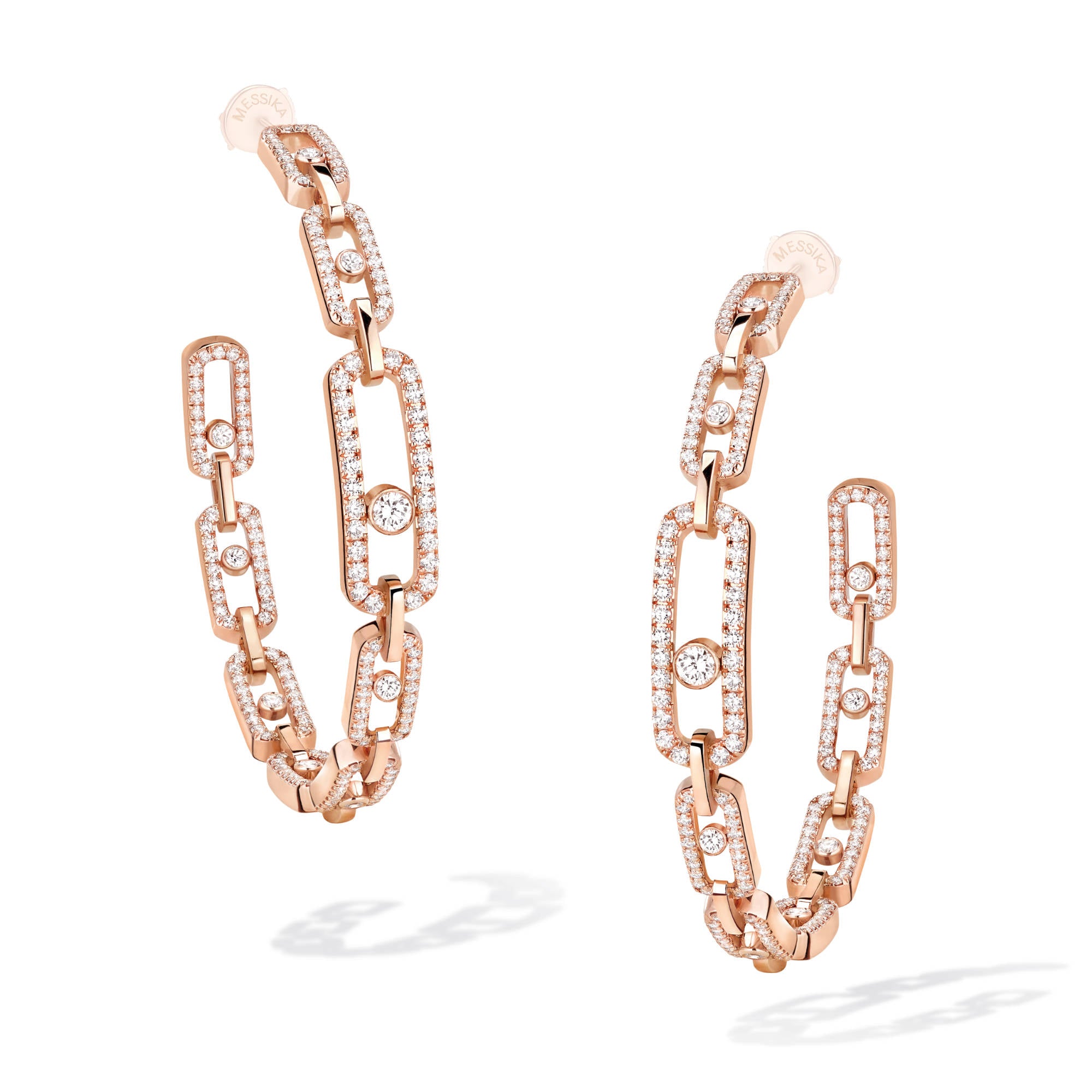 Messika Move Link Creolen (12362-PG) aus Roségold mit Diamant