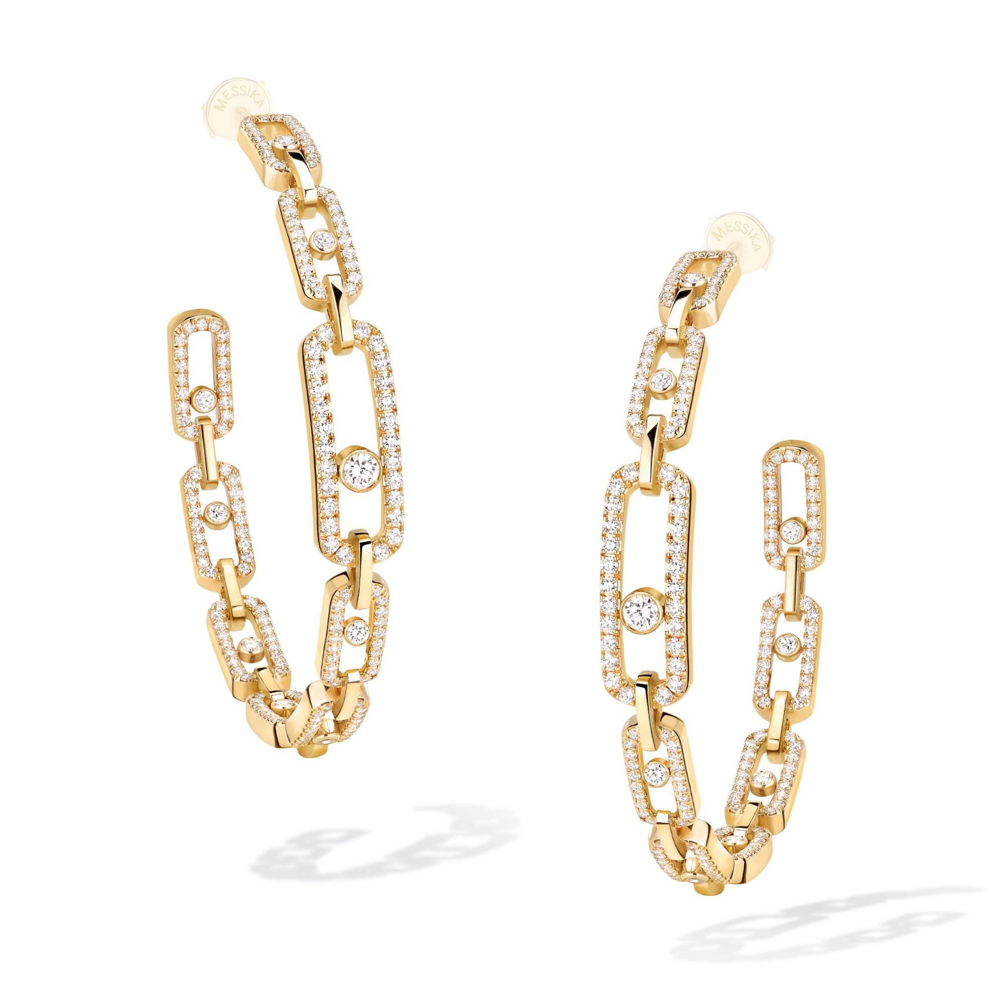 Messika Move Link Creolen (12362-YG) aus Gelbgold mit Diamant
