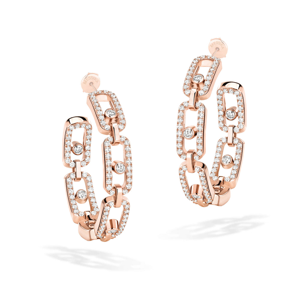 Messika Move Link Creolen (12716-PG) aus Roségold mit Diamant