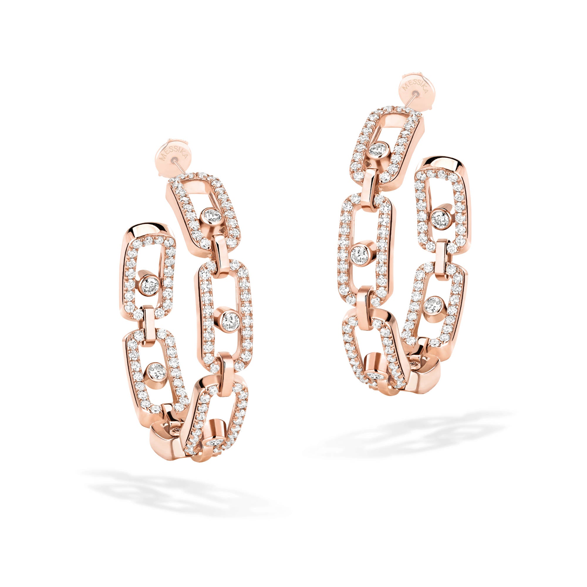 Messika Move Link Creolen (12716-PG) aus Roségold mit Diamant