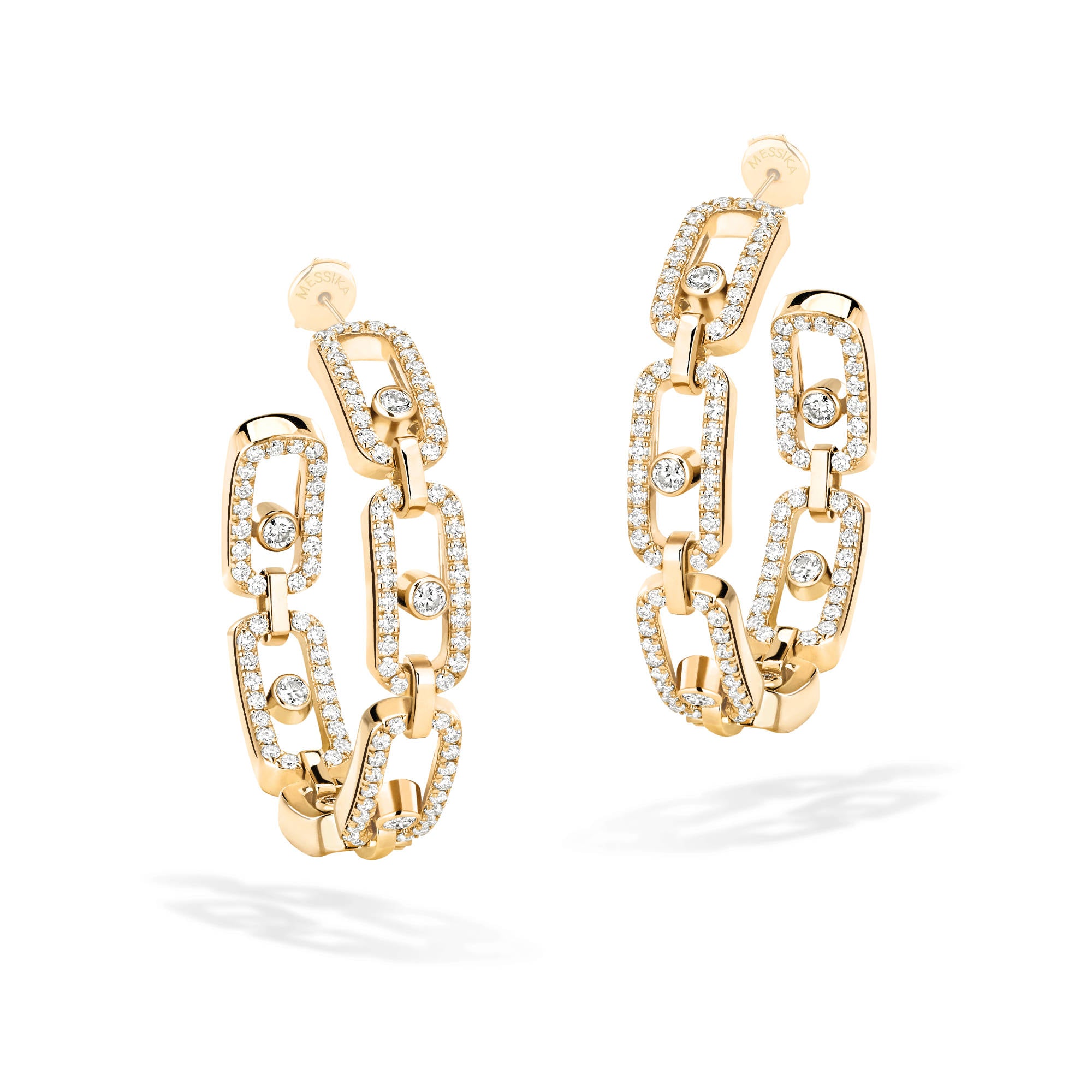 Messika Move Link Creolen (12716-YG) aus Gelbgold mit Diamant