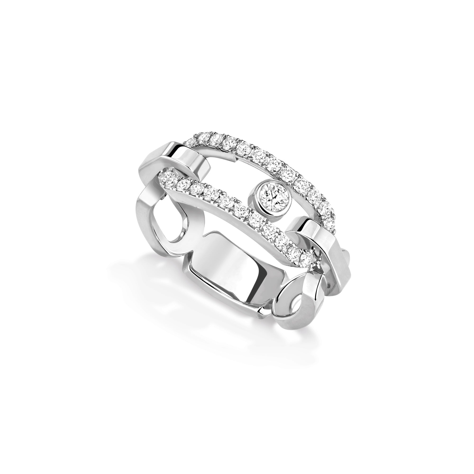 Messika Move Link Diamantenring (12728-WG) aus Weißgold mit Diamant