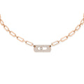 Messika Move Link Halskette (12095-PG) aus Roségold mit Diamant