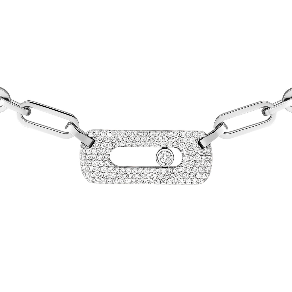 Messika Move Link Halskette (12095-WG) aus Weißgold mit Diamant
