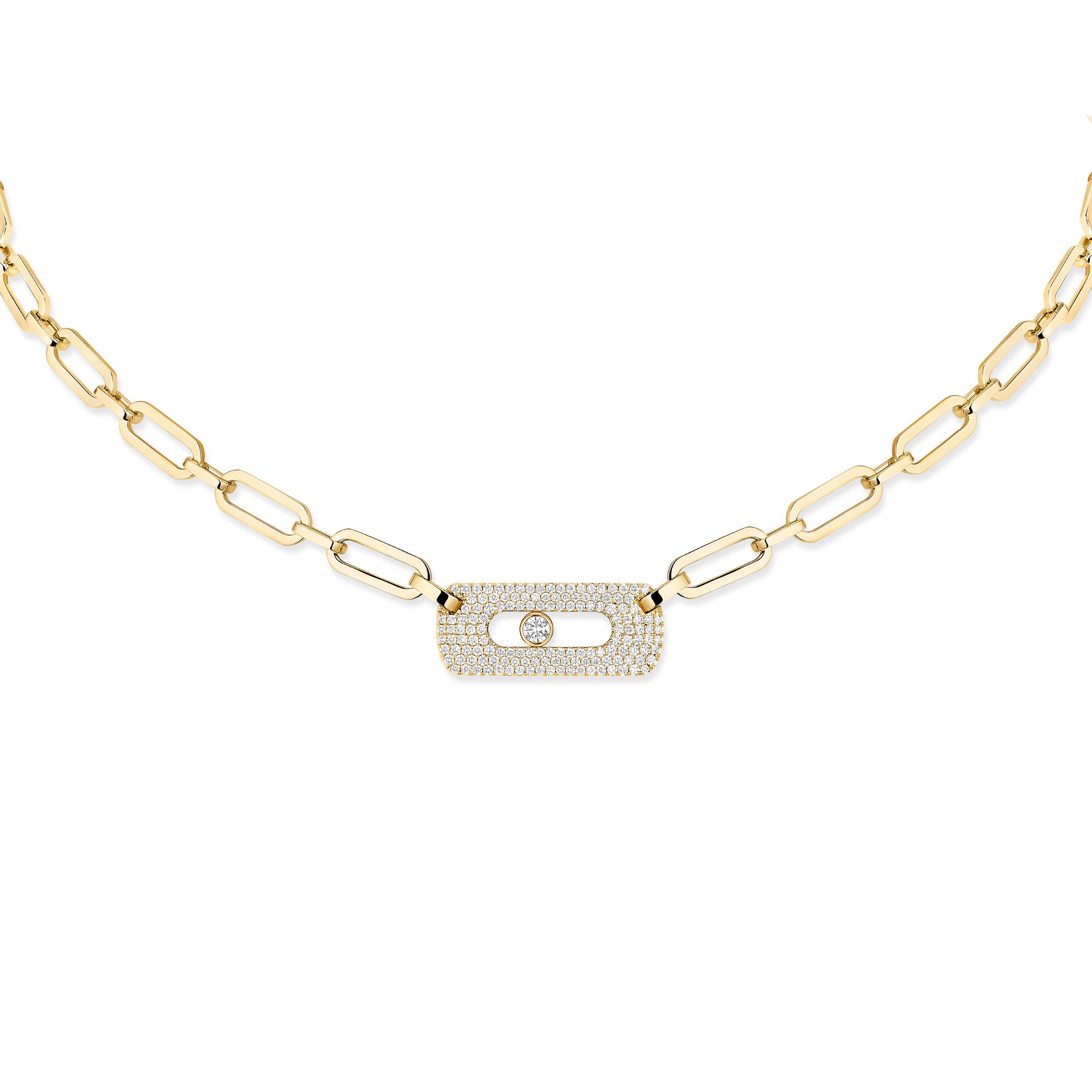 Messika Move Link Halskette (12095-YG) aus Gelbgold mit Diamant