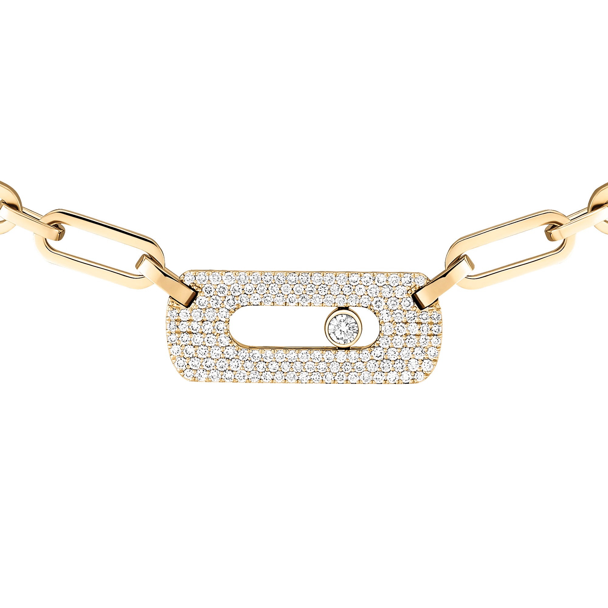 Messika Move Link Halskette (12095-YG) aus Gelbgold mit Diamant