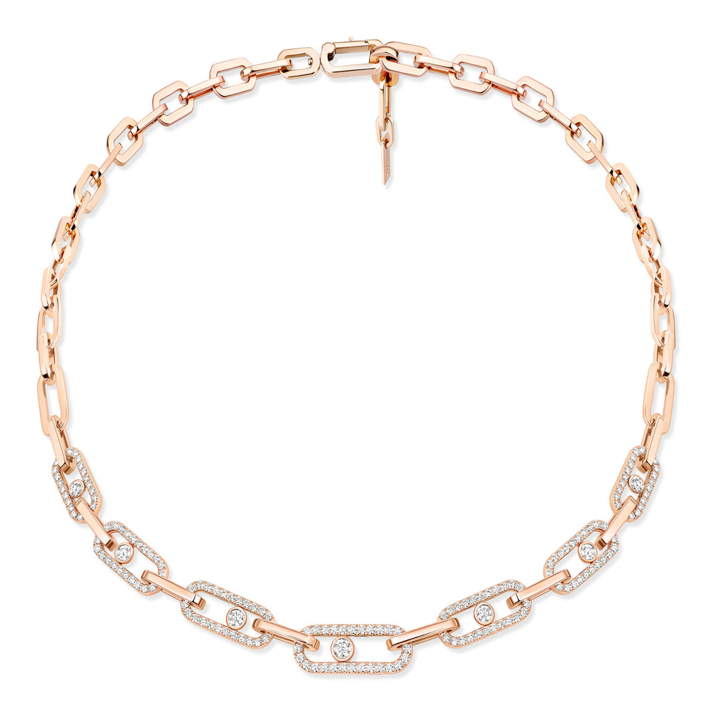 Messika Move Link Halskette (14042-PG) aus Roségold mit Diamant