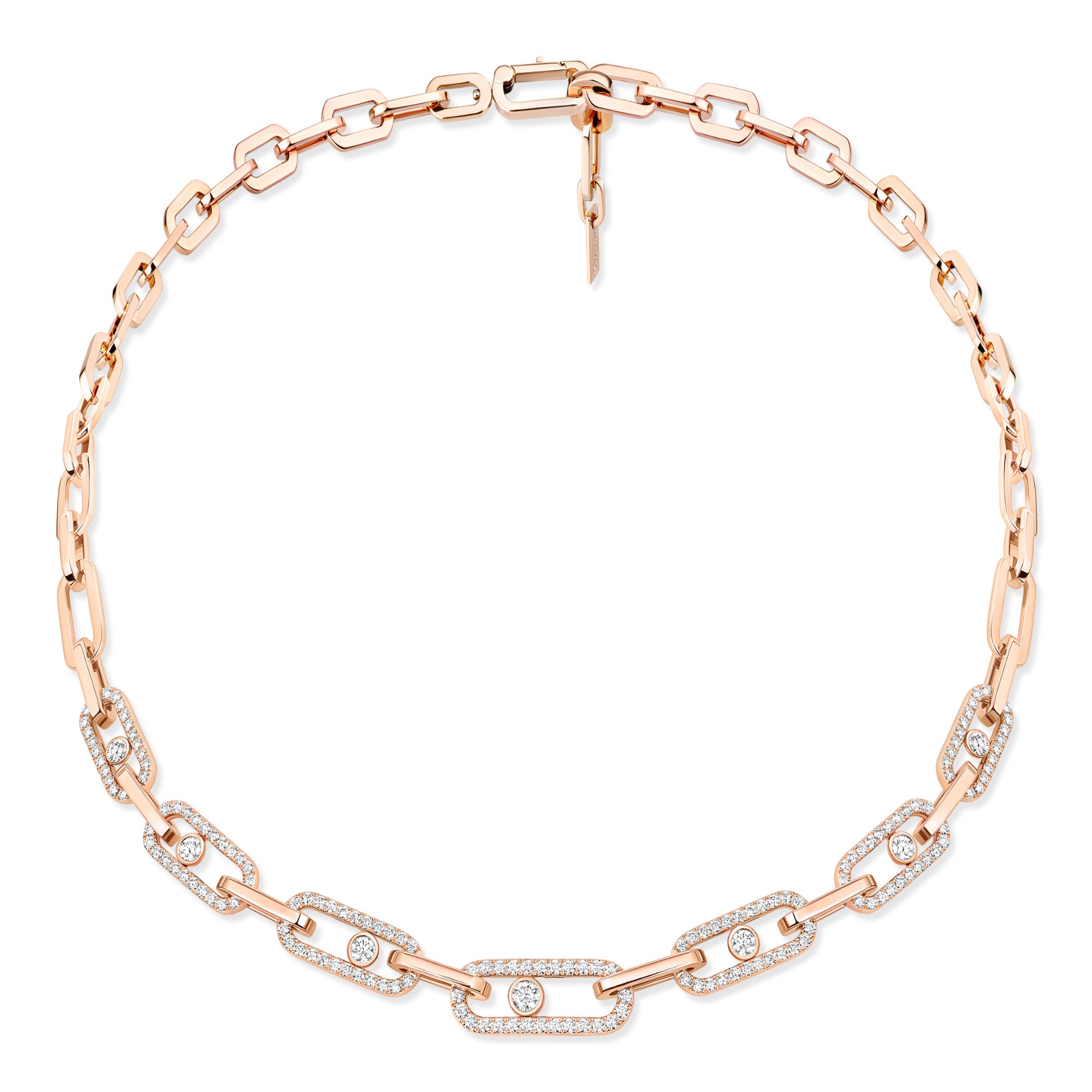 Messika Move Link Halskette (14042-PG) aus Roségold mit Diamant