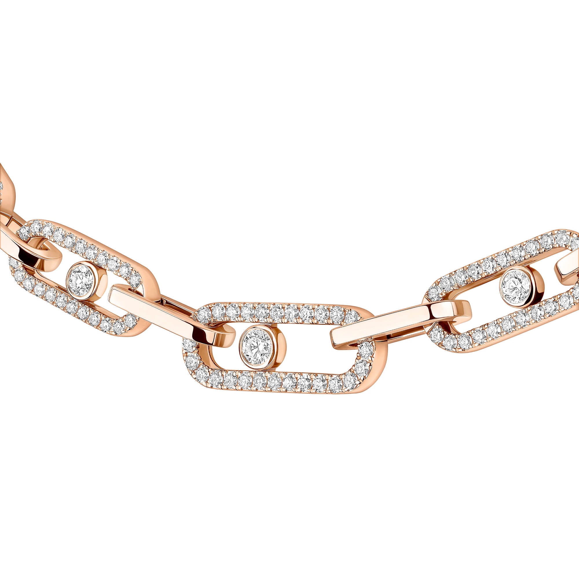 Messika Move Link Halskette (14042-PG) aus Roségold mit Diamant