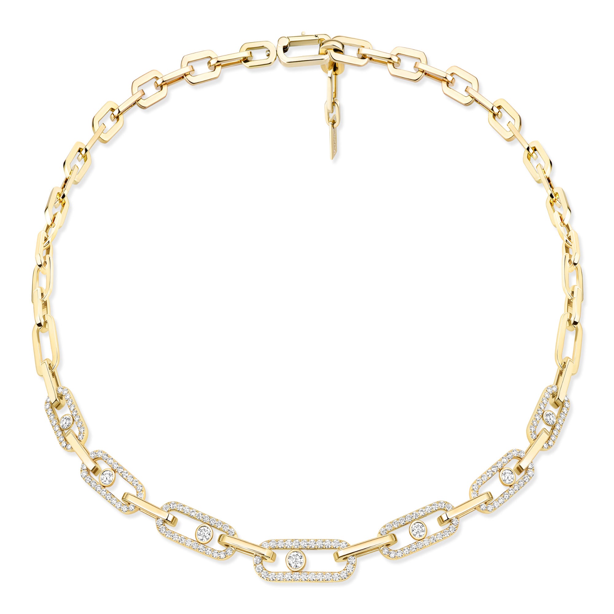 Messika Move Link Halskette (14042-YG) aus Gelbgold mit Diamant