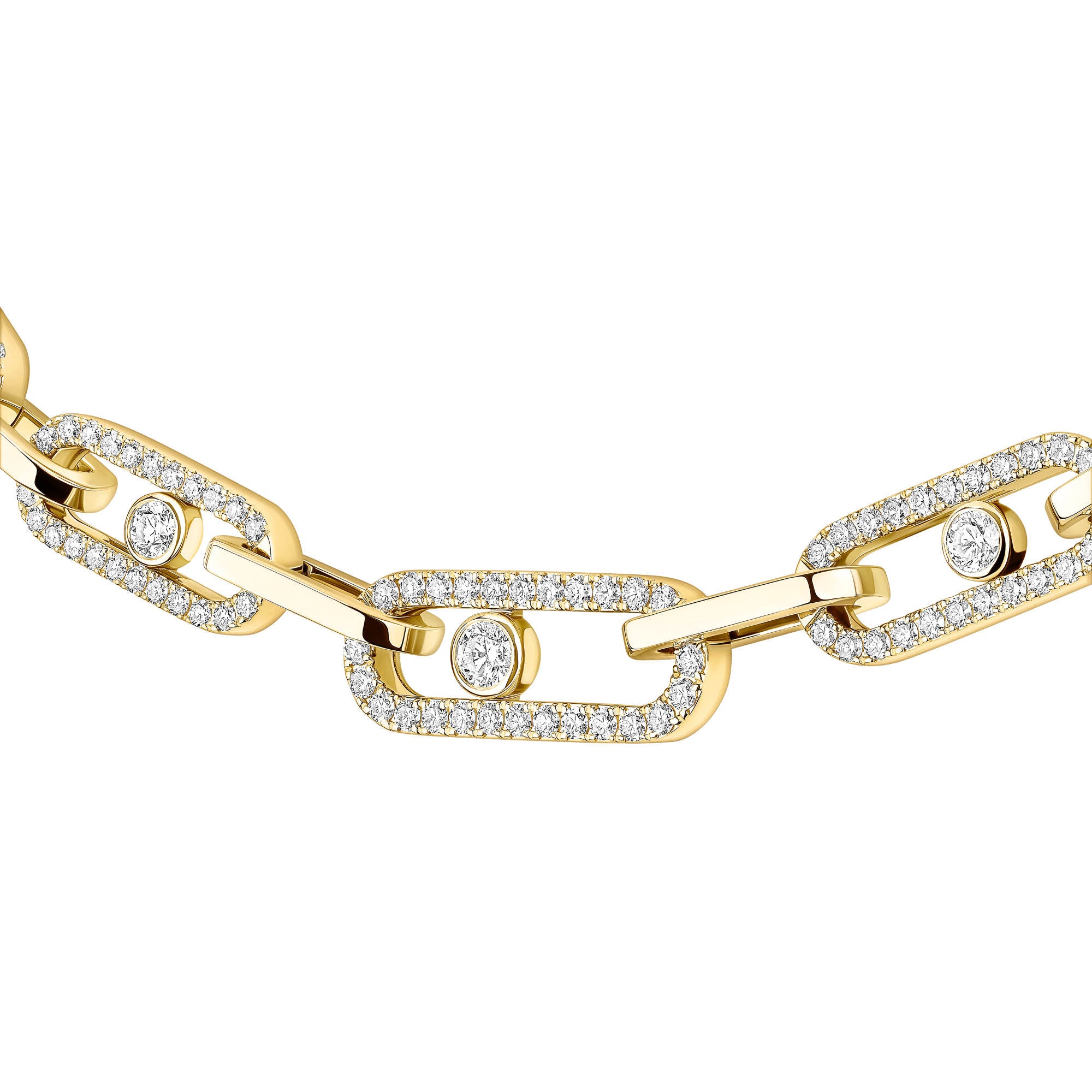 Messika Move Link Halskette (14042-YG) aus Gelbgold mit Diamant