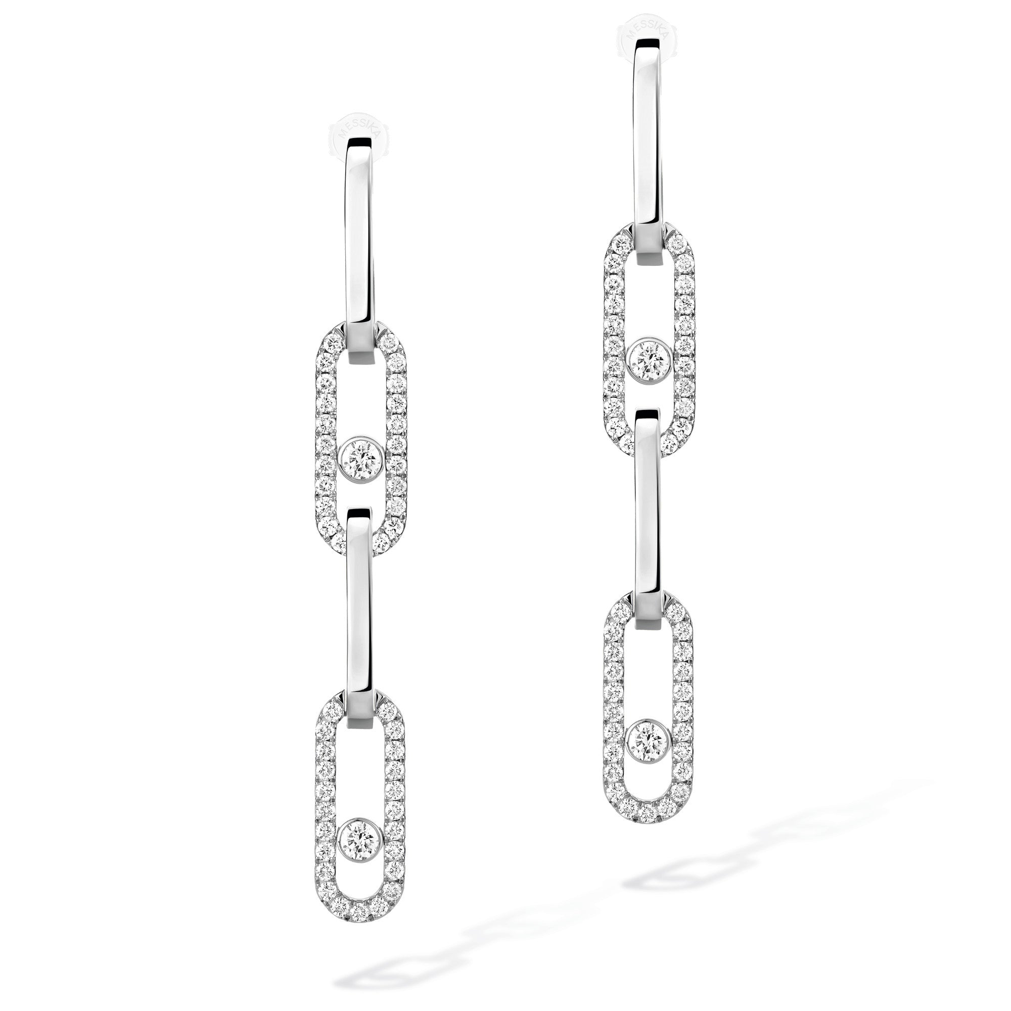 Messika Move Link Ohrhänger (13678-WG) aus Weißgold mit Diamant