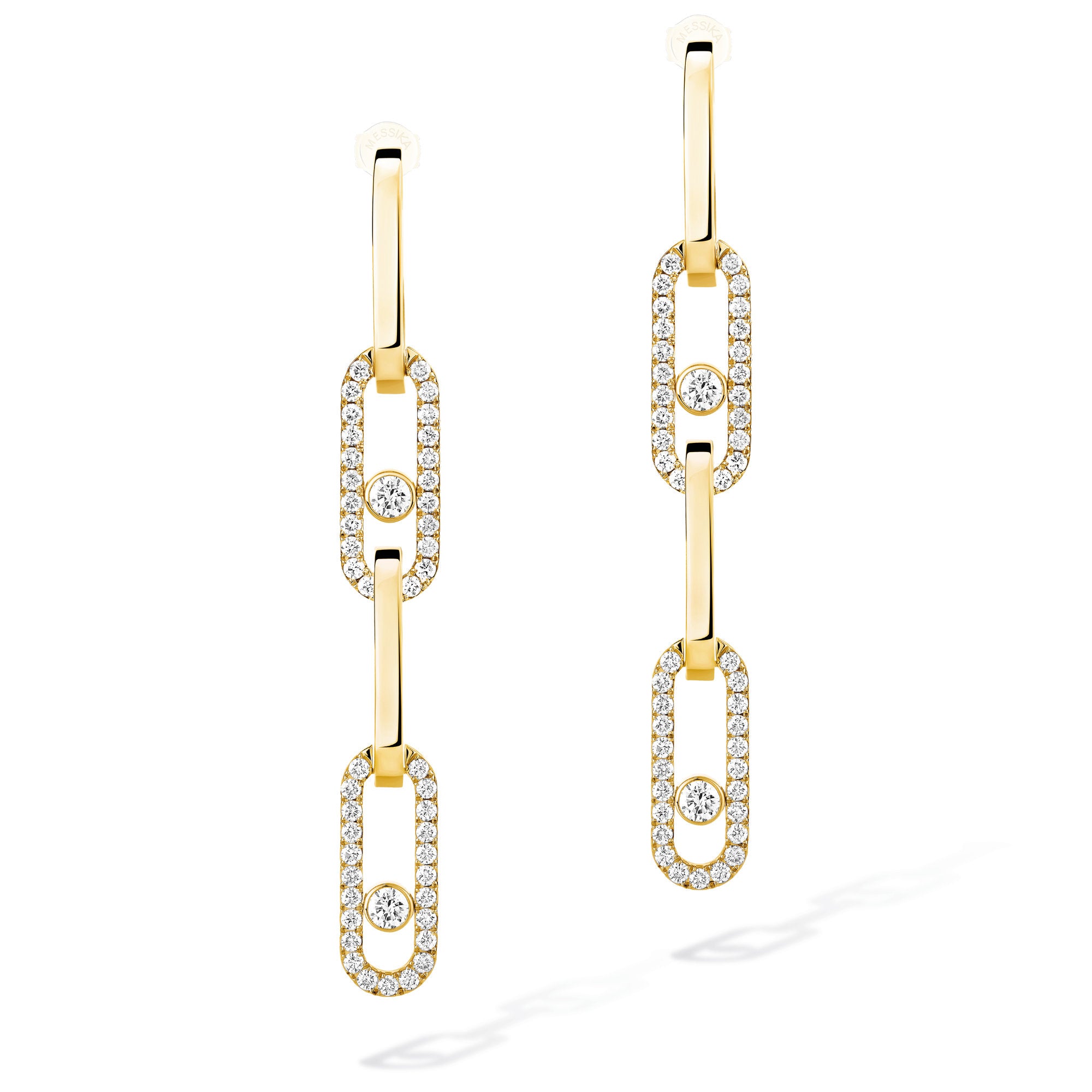 Messika Move Link Ohrhänger (13678-YG) aus Gelbgold mit Diamant