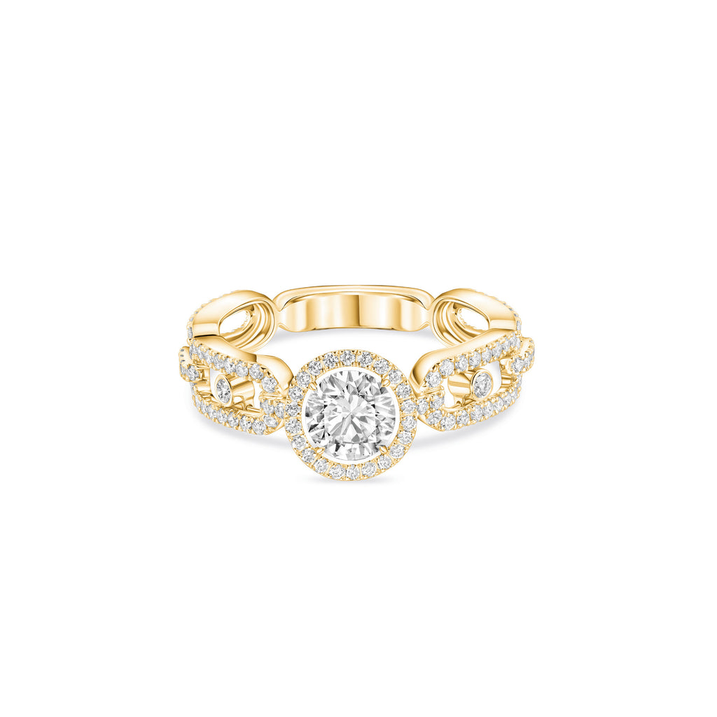Messika Move Link Ring (13748-YG) aus Gelbgold mit Diamant