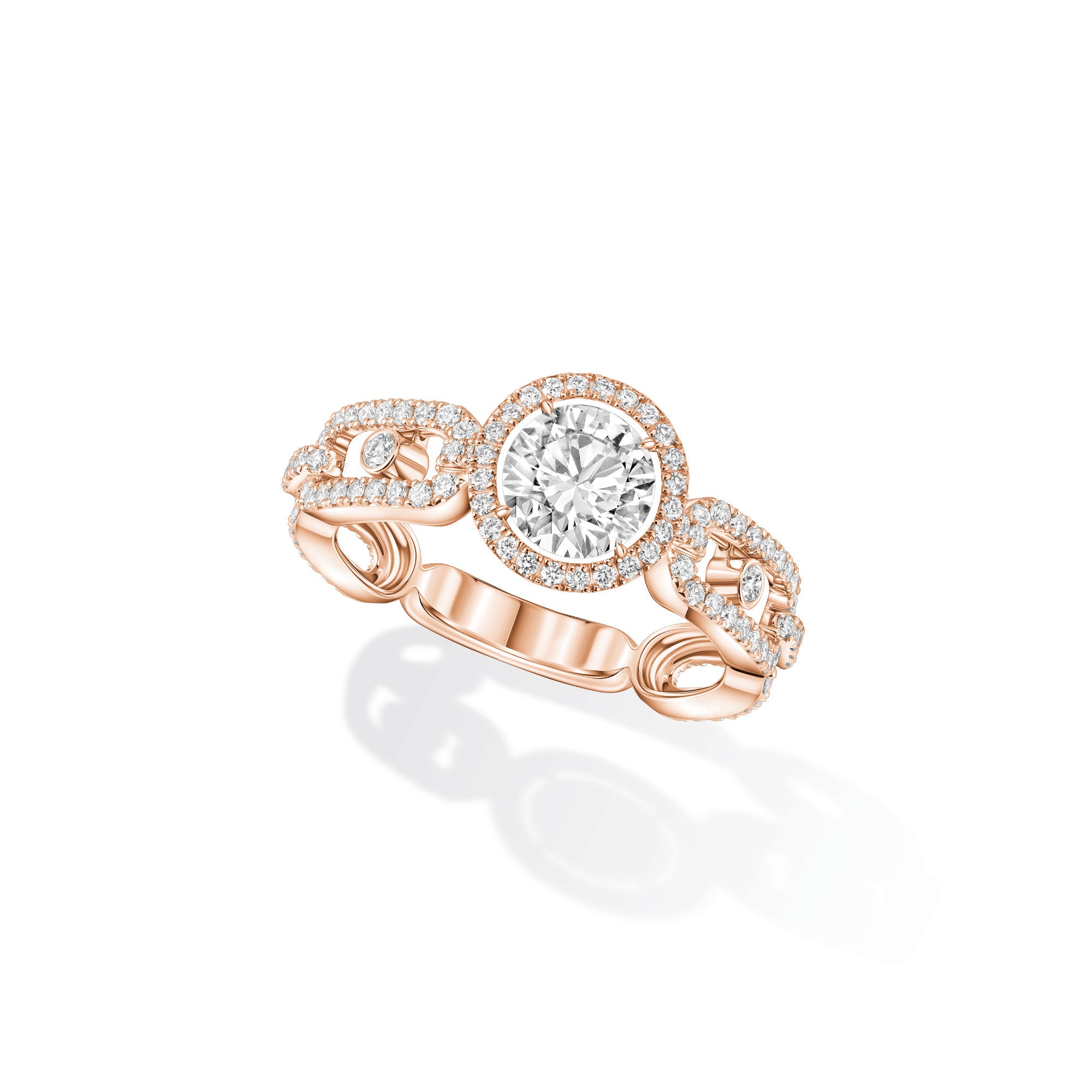 Messika Move Link Ring (13749-PG) aus Roségold mit Diamant