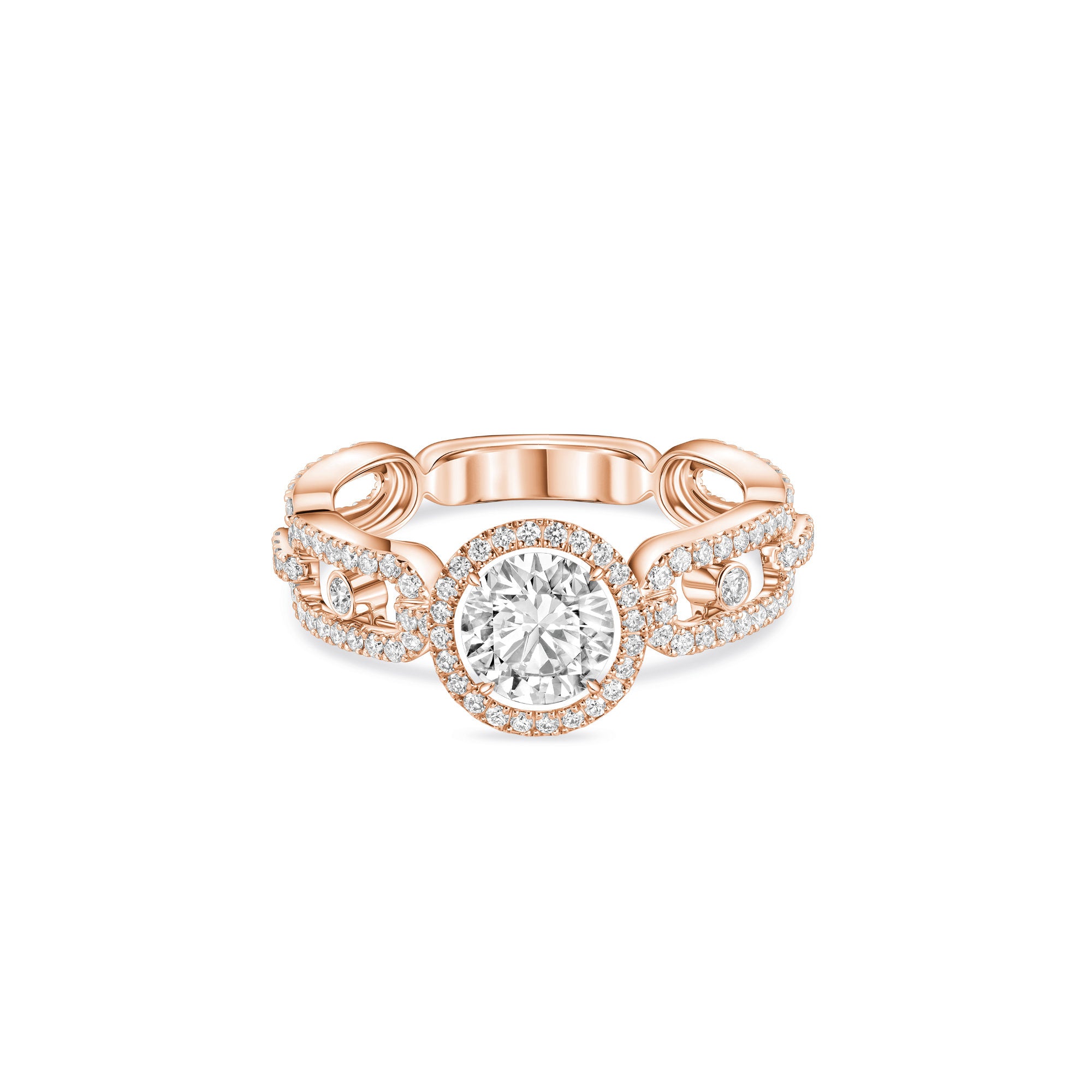 Messika Move Link Ring (13749-PG) aus Roségold mit Diamant