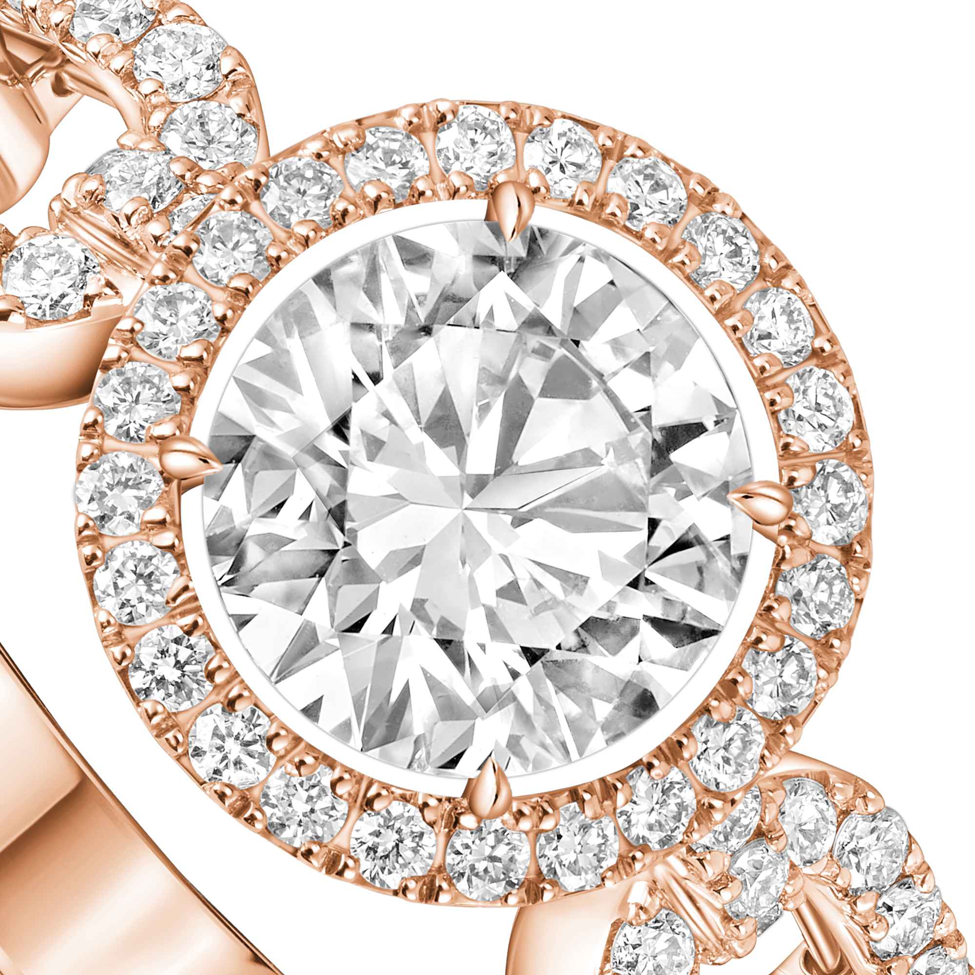 Messika Move Link Ring (13749-PG) aus Roségold mit Diamant