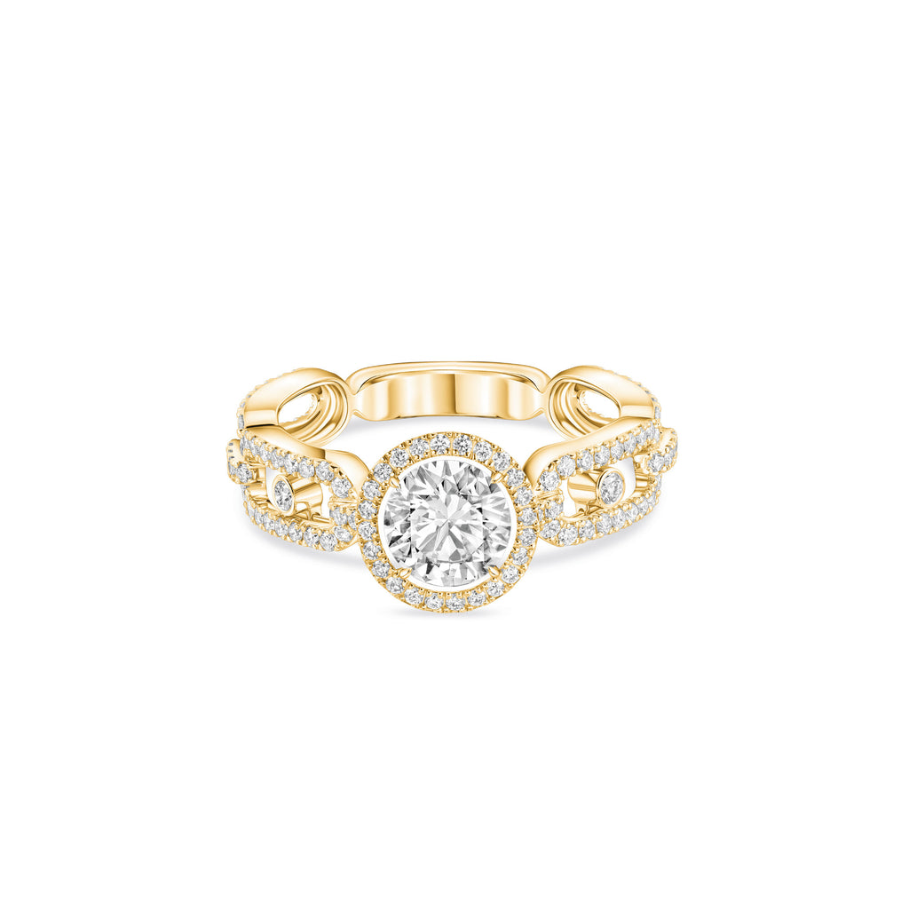 Messika Move Link Ring (13749-YG) aus Gelbgold mit Diamant