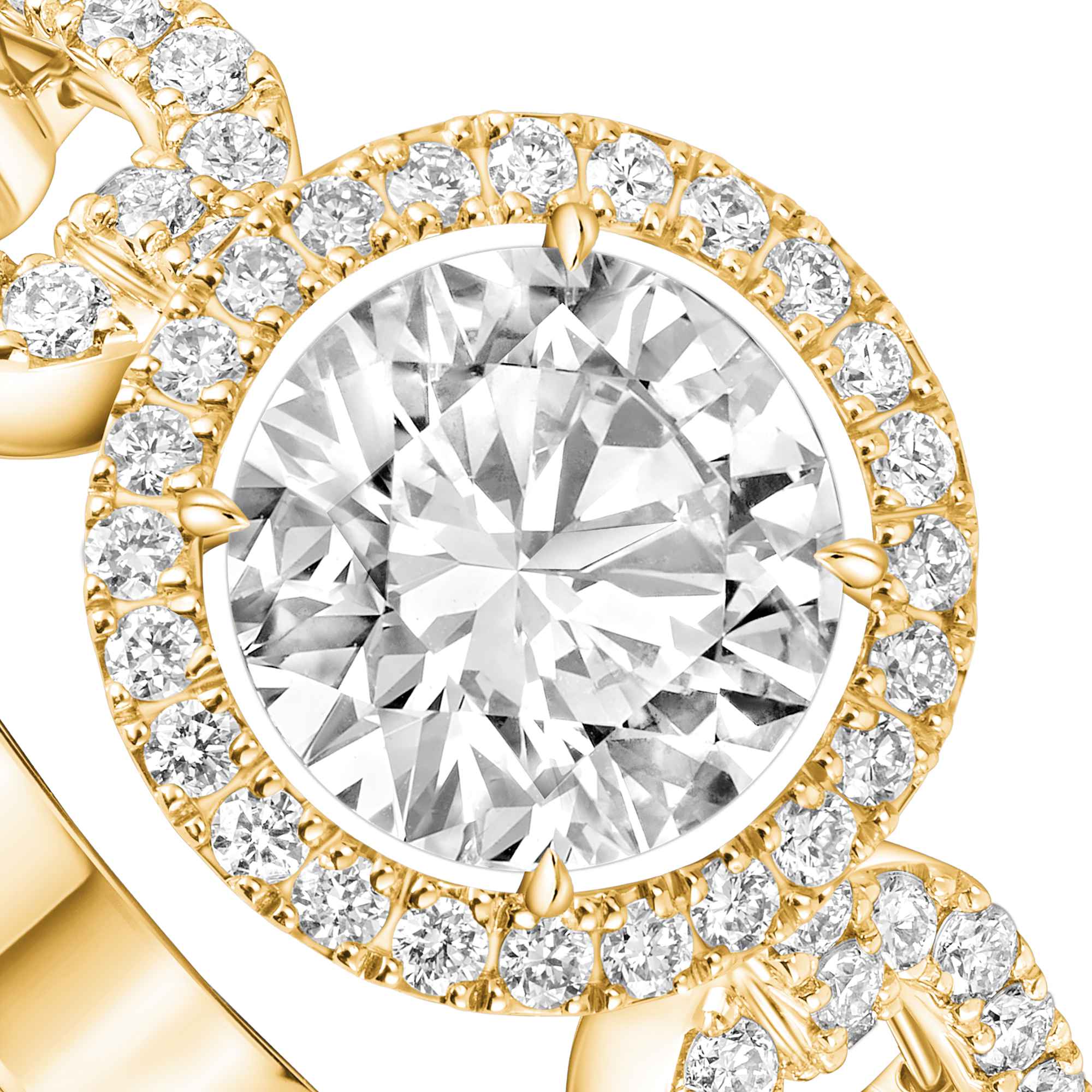 Messika Move Link Ring (13749-YG) aus Gelbgold mit Diamant