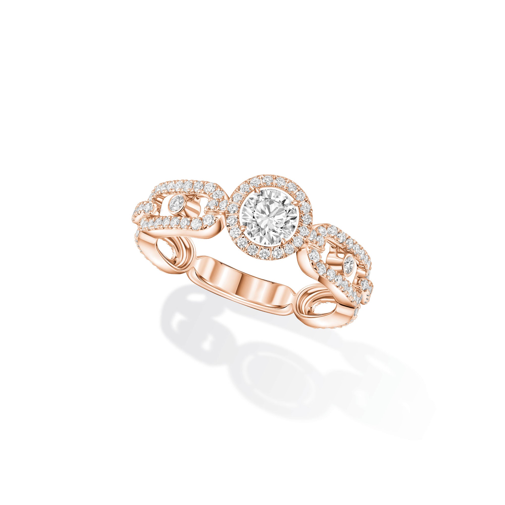 Messika Move Link Solitär Ring (13747-PG) aus Roségold mit Diamant