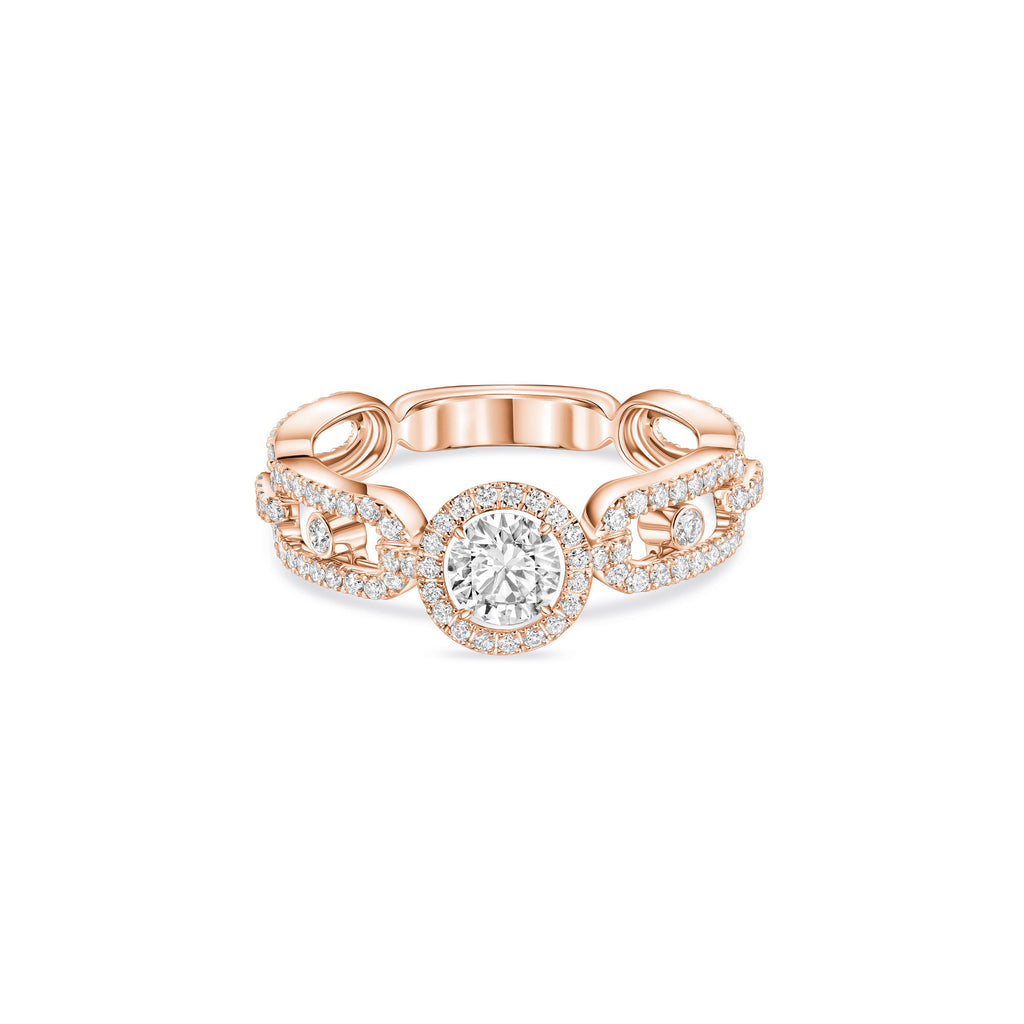 Messika Move Link Solitär Ring (13747-PG) aus Roségold mit Diamant