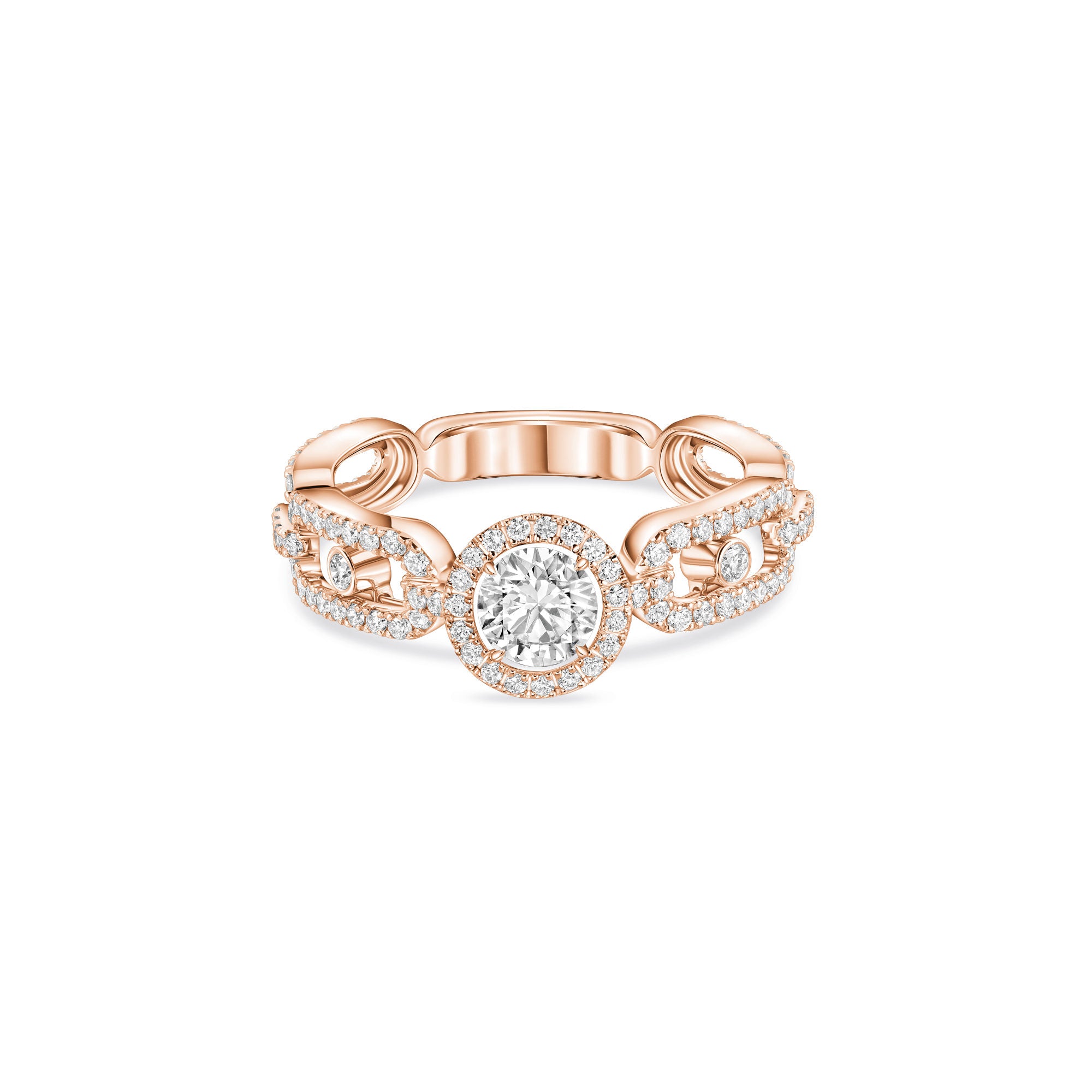 Messika Move Link Solitär Ring (13747-PG) aus Roségold mit Diamant