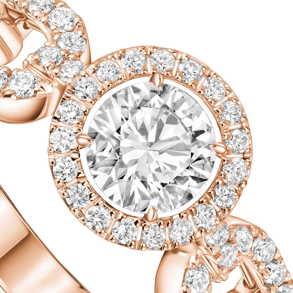 Messika Move Link Solitär Ring (13747-PG) aus Roségold mit Diamant