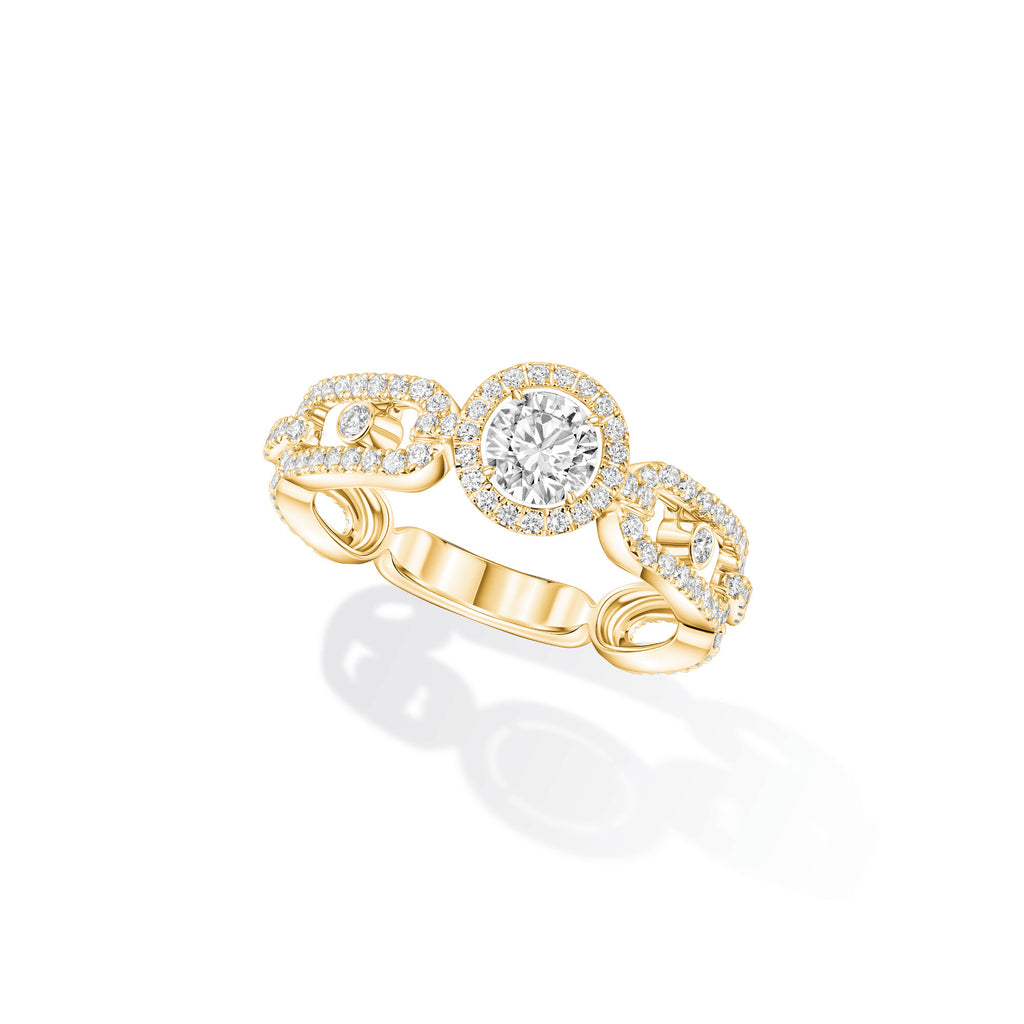 Messika Move Link Solitär Ring (13747-YG) aus Gelbgold mit Diamant