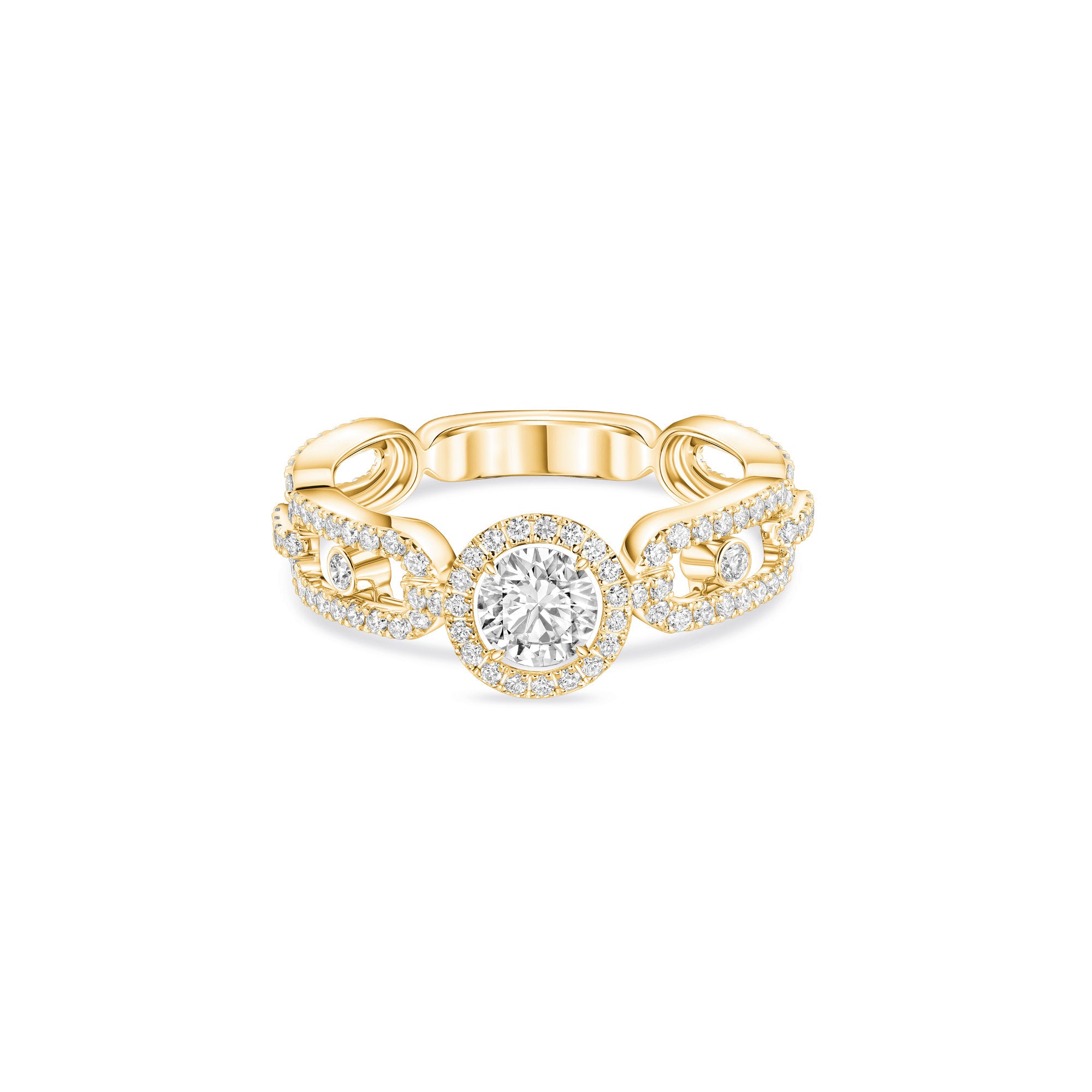Messika Move Link Solitär Ring (13747-YG) aus Gelbgold mit Diamant