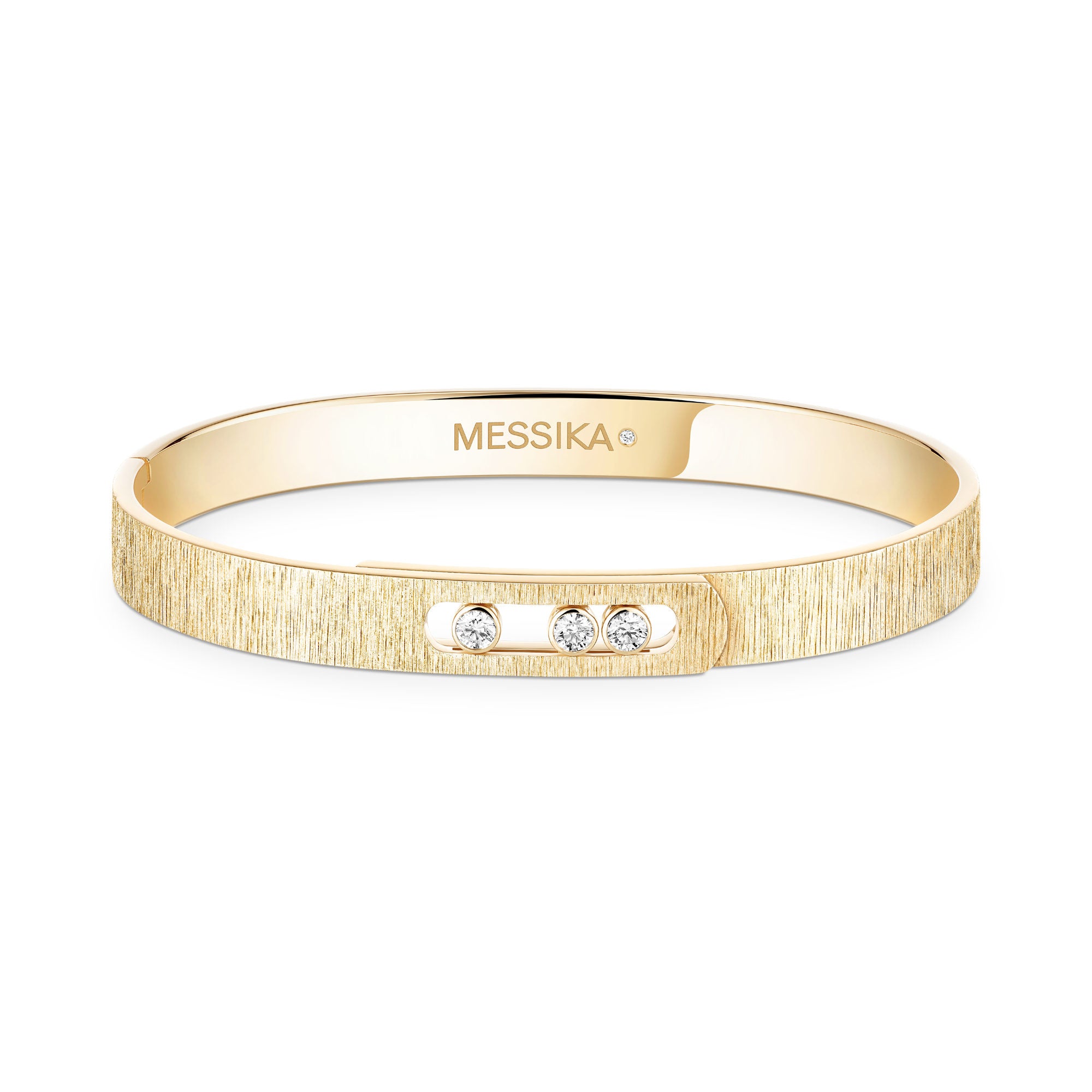 Messika Move Noa Ciselé Armreif (14481-YG) aus Gelbgold mit Diamant