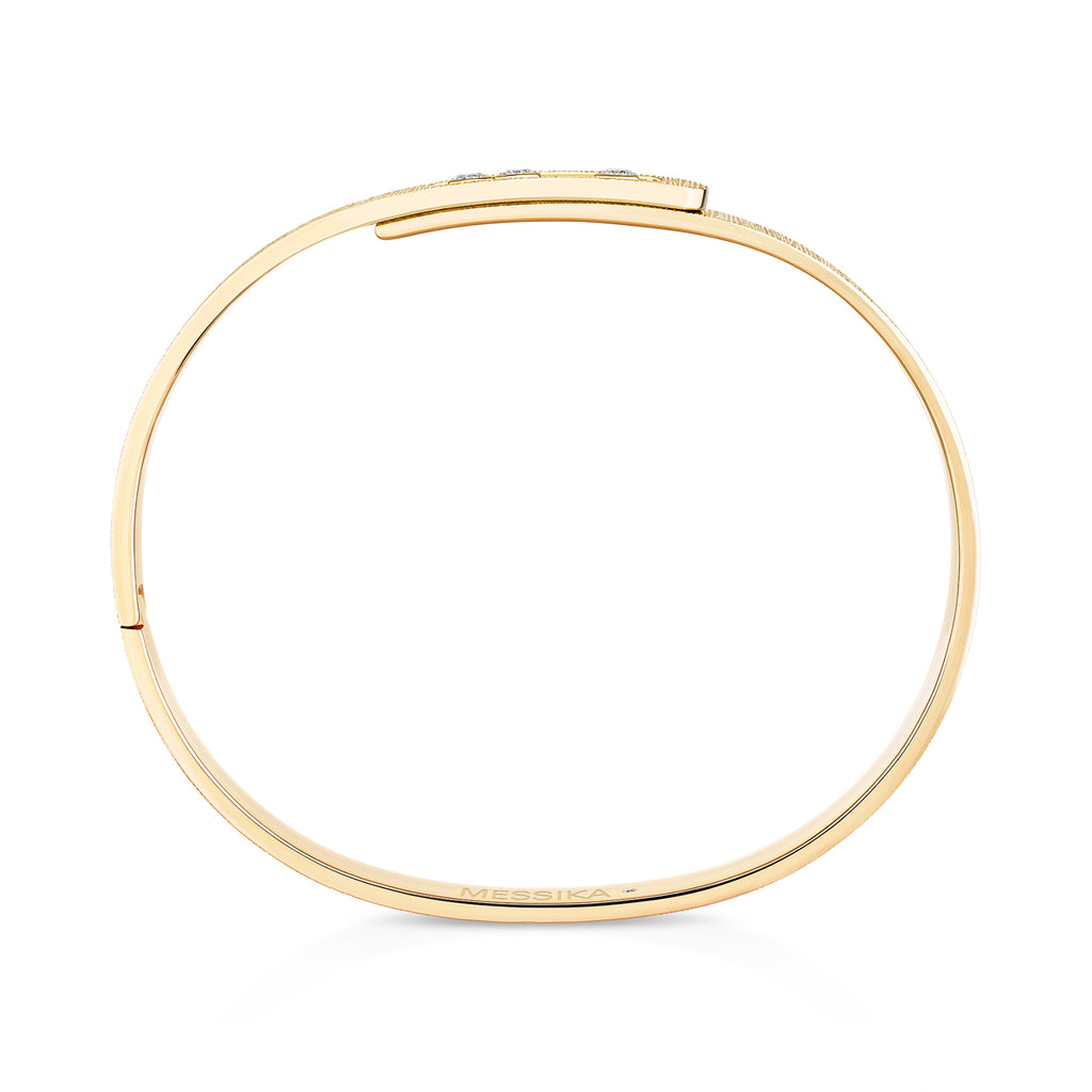 Messika Move Noa Ciselé Armreif (14481-YG) aus Gelbgold mit Diamant
