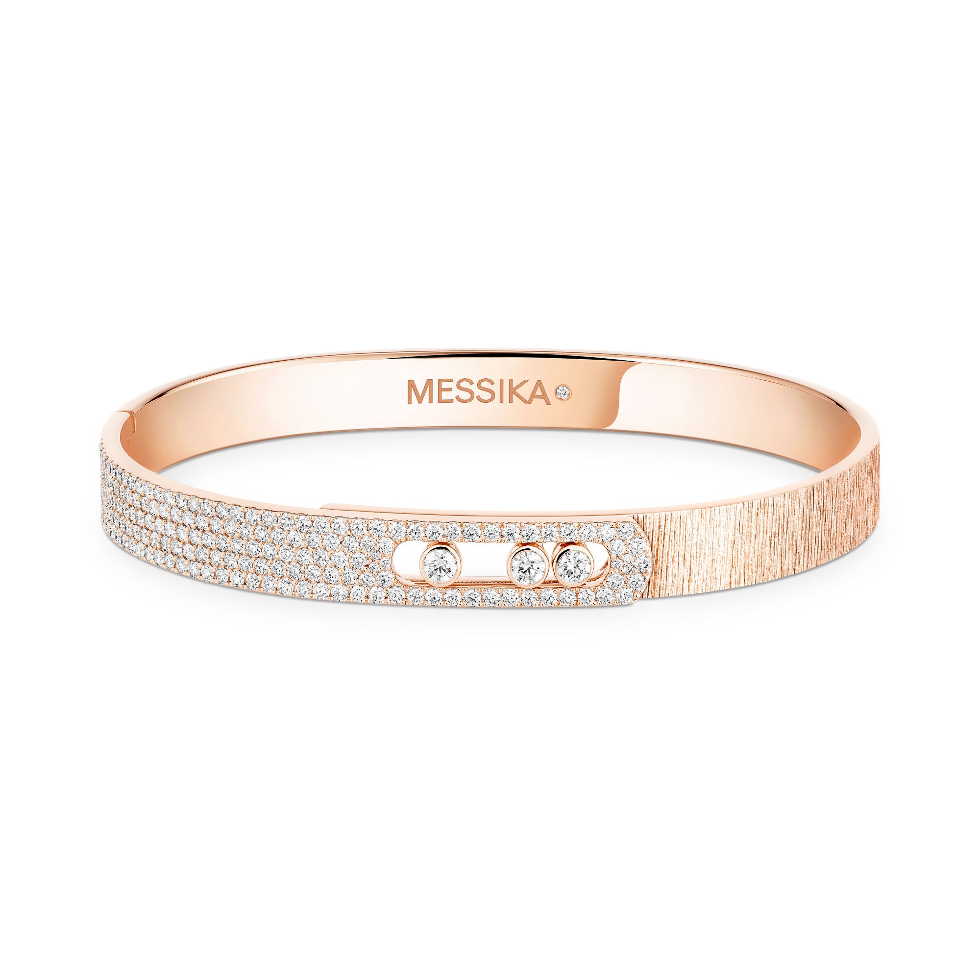 Messika Move Noa Ciselé Armreif (14501-PG) aus Roségold mit Diamant